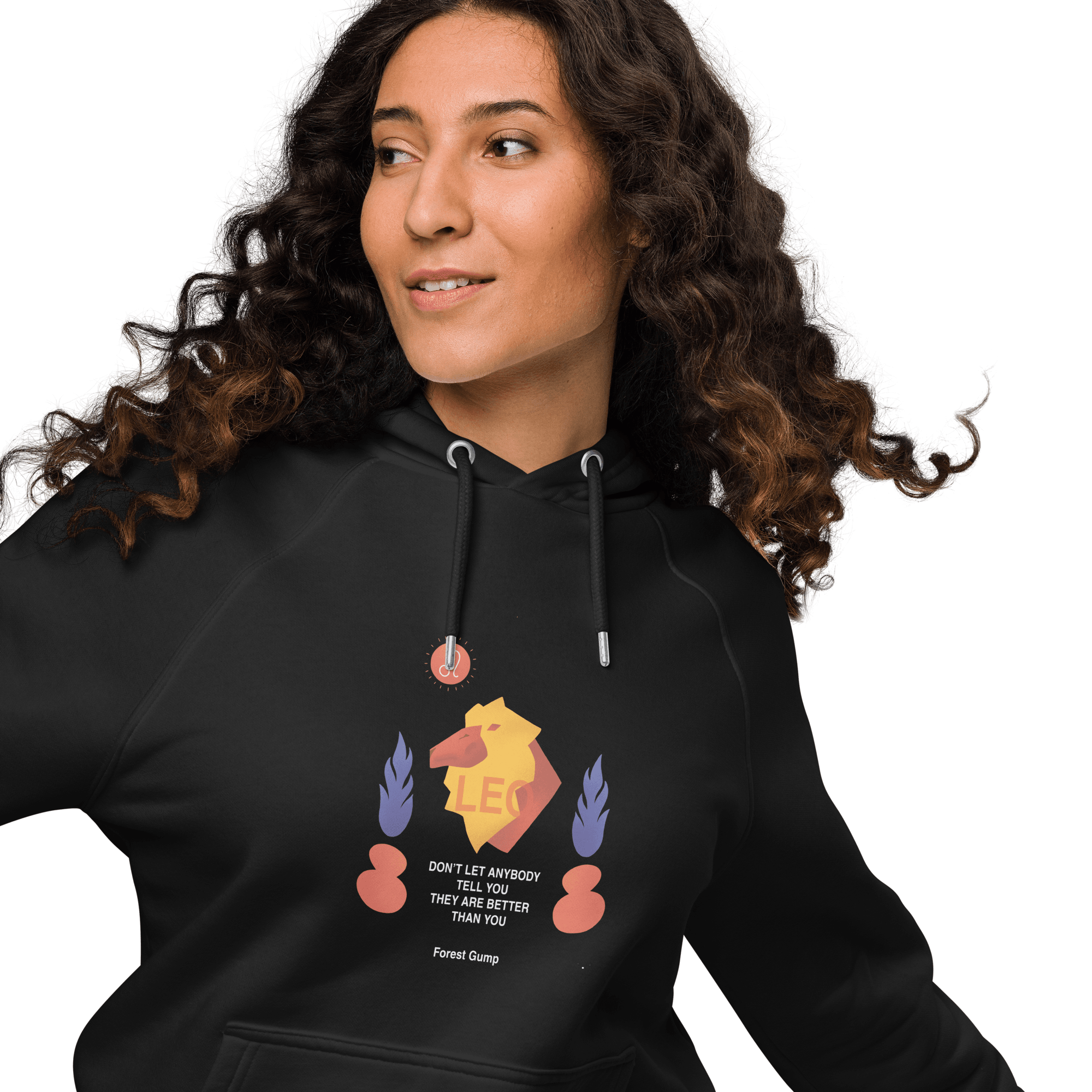 Leo Unisex Eco Raglan Hoodie - Forrest Gump Edition -