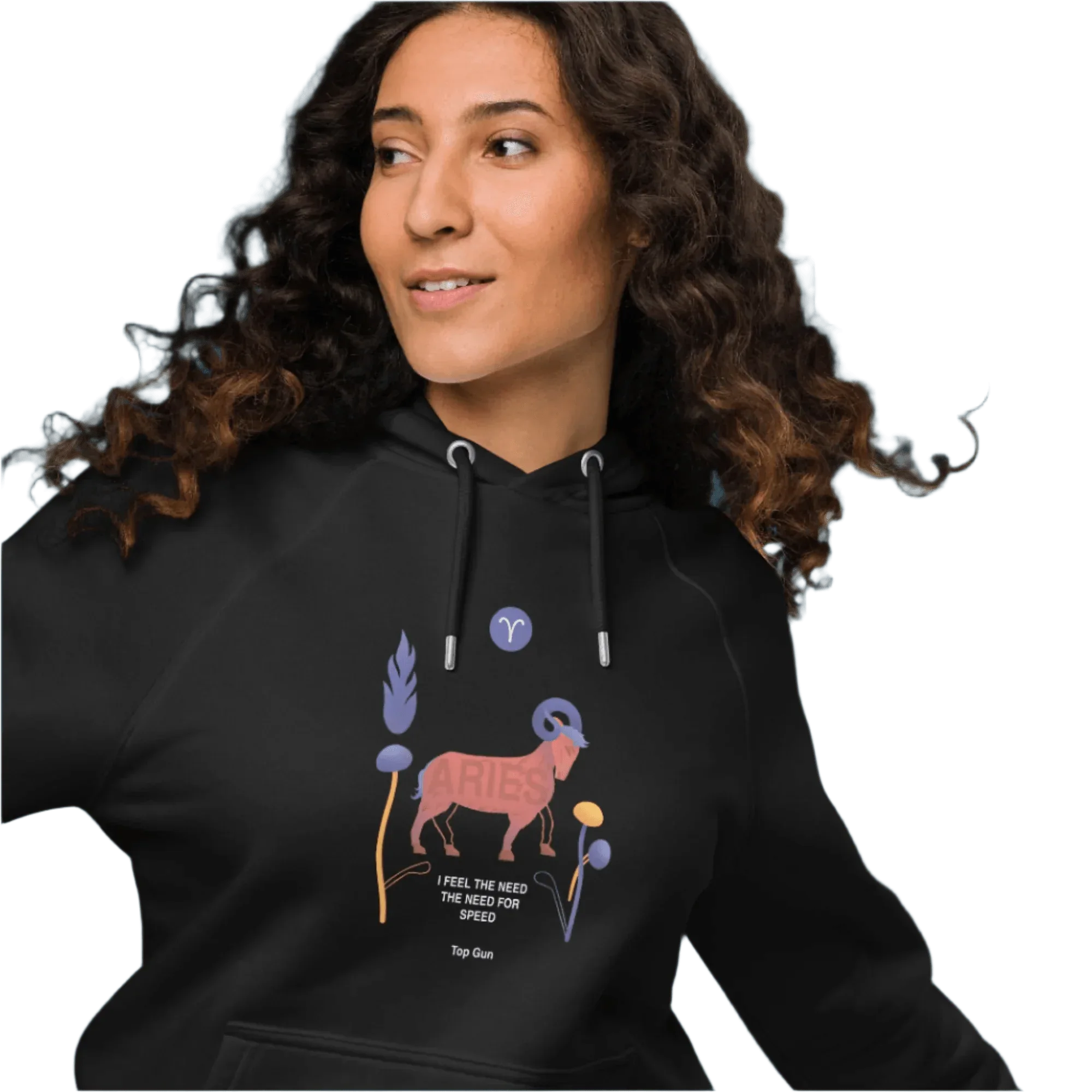 Aries Unisex Eco Raglan Hoodie Top Gun - Edition - KOOMQUAT