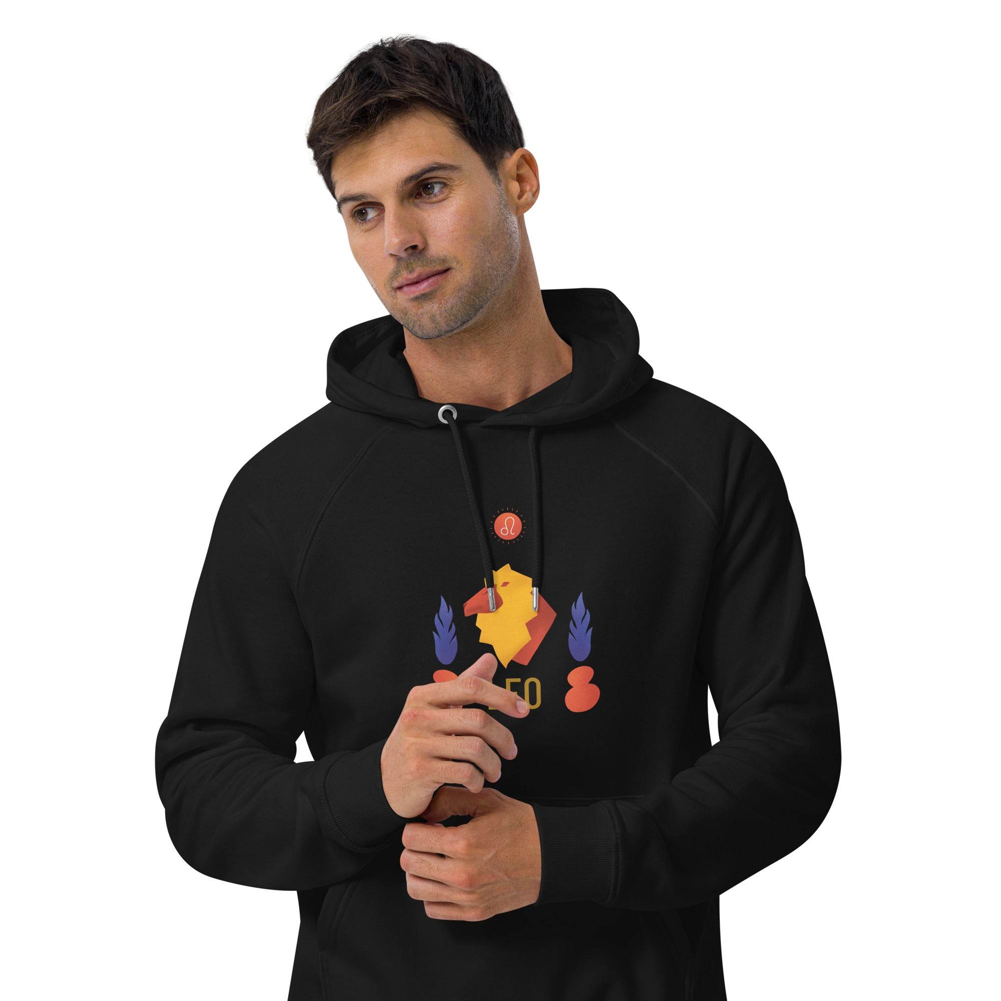 Leo Unisex Eco Raglan Hoodie - Raw Edition -