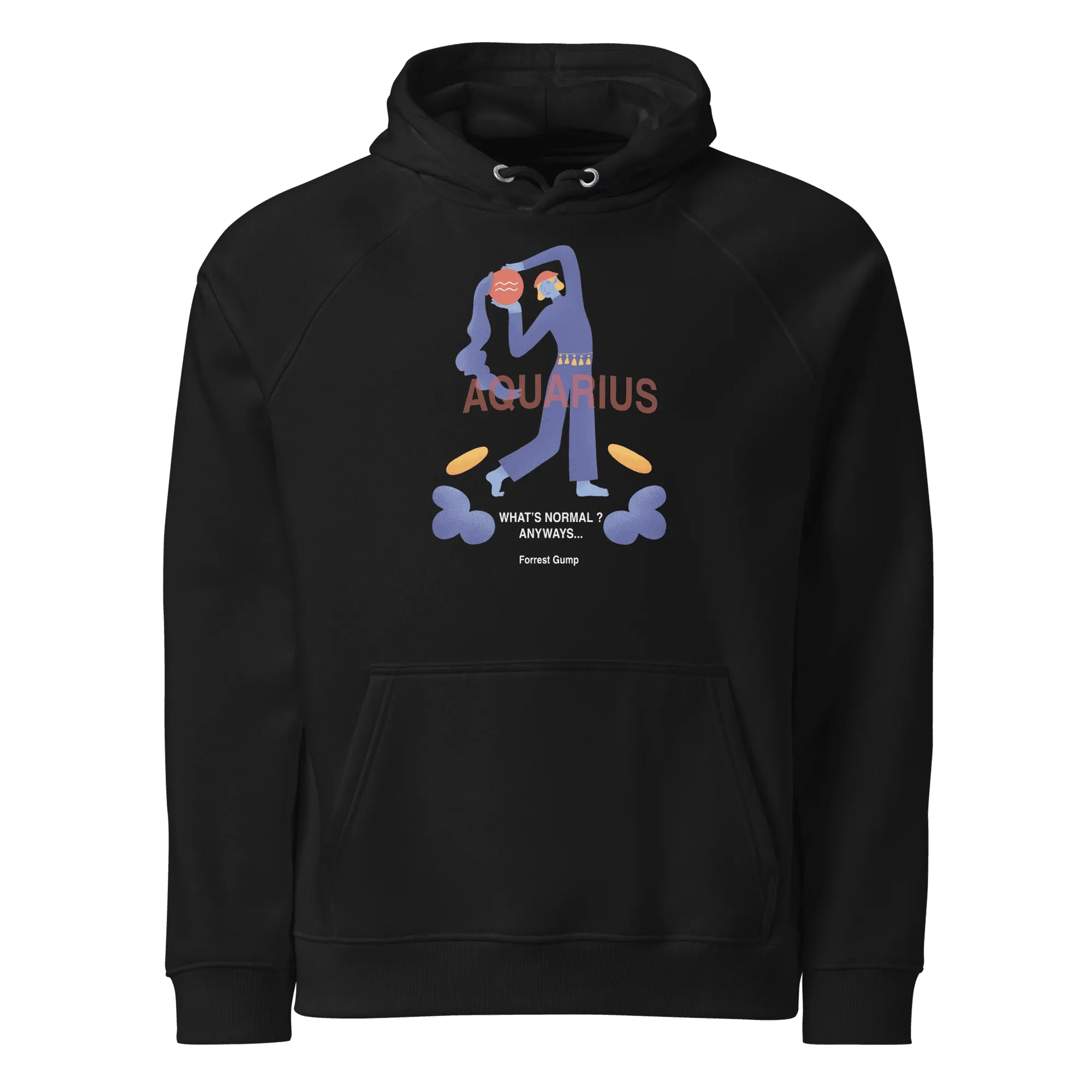 Aquarius Unisex Eco Raglan Hoodie - Forrest Gump Edition - KOOMQUAT
