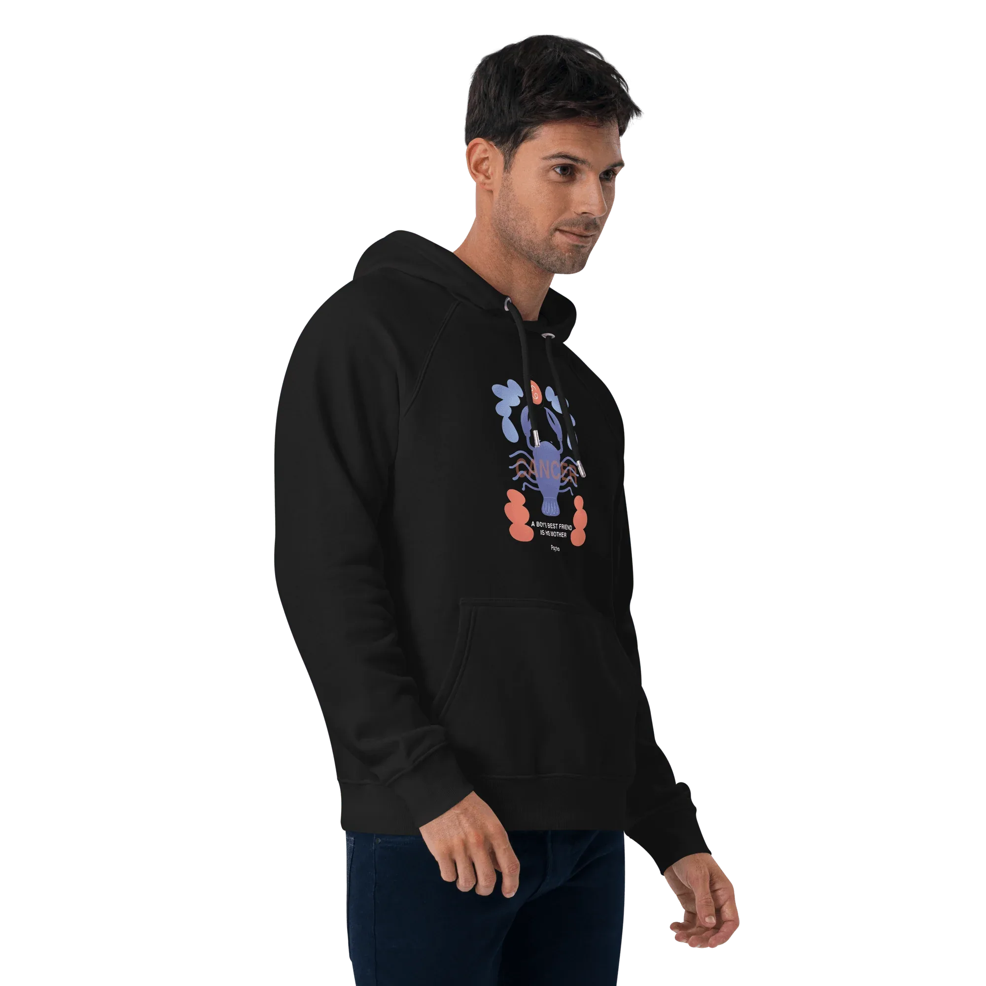 Cancer Unisex Eco Raglan Hoodie - Psycho Edition - KOOMQUAT