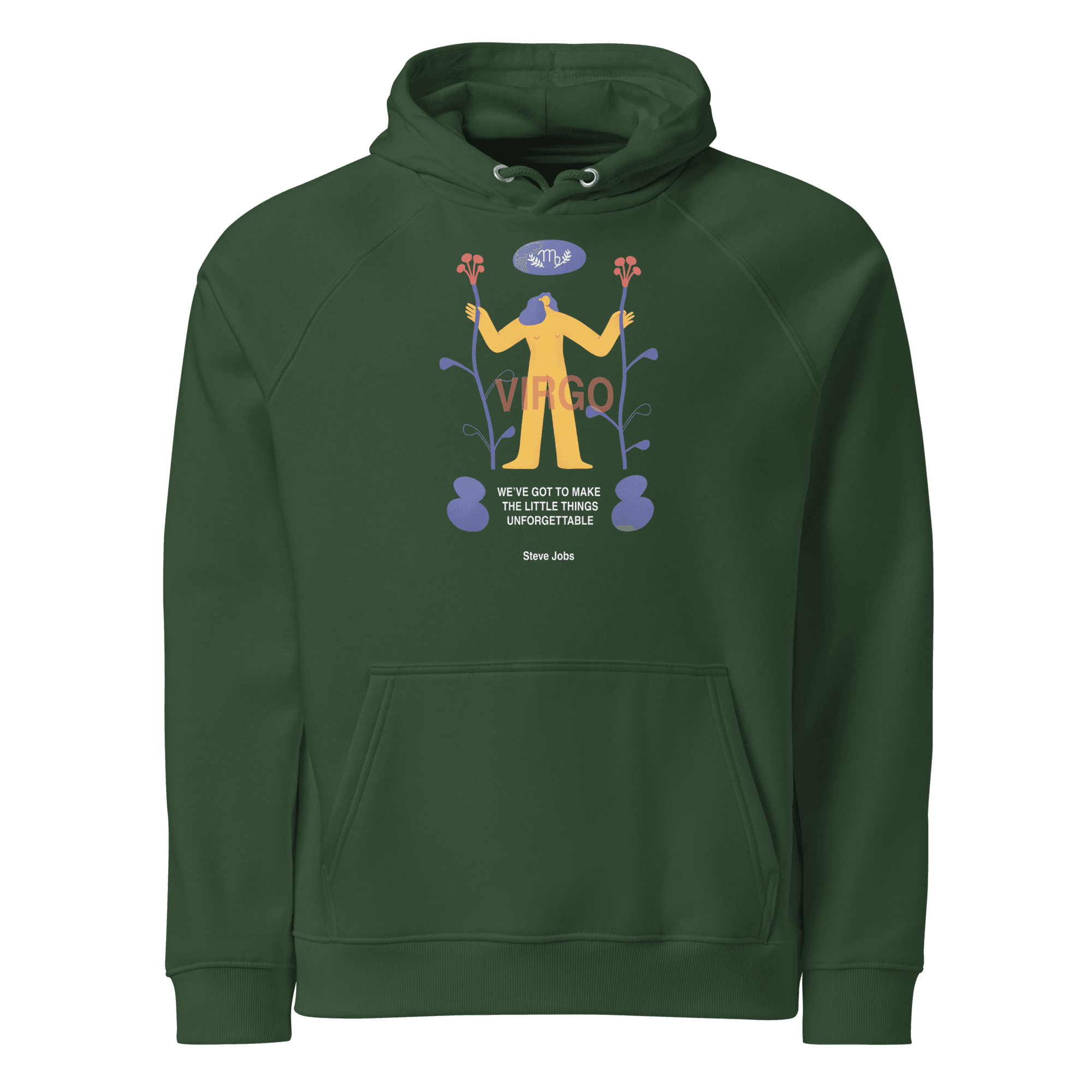 Virgo Unisex Eco Raglan Hoodie - Steve Jobs Edition -