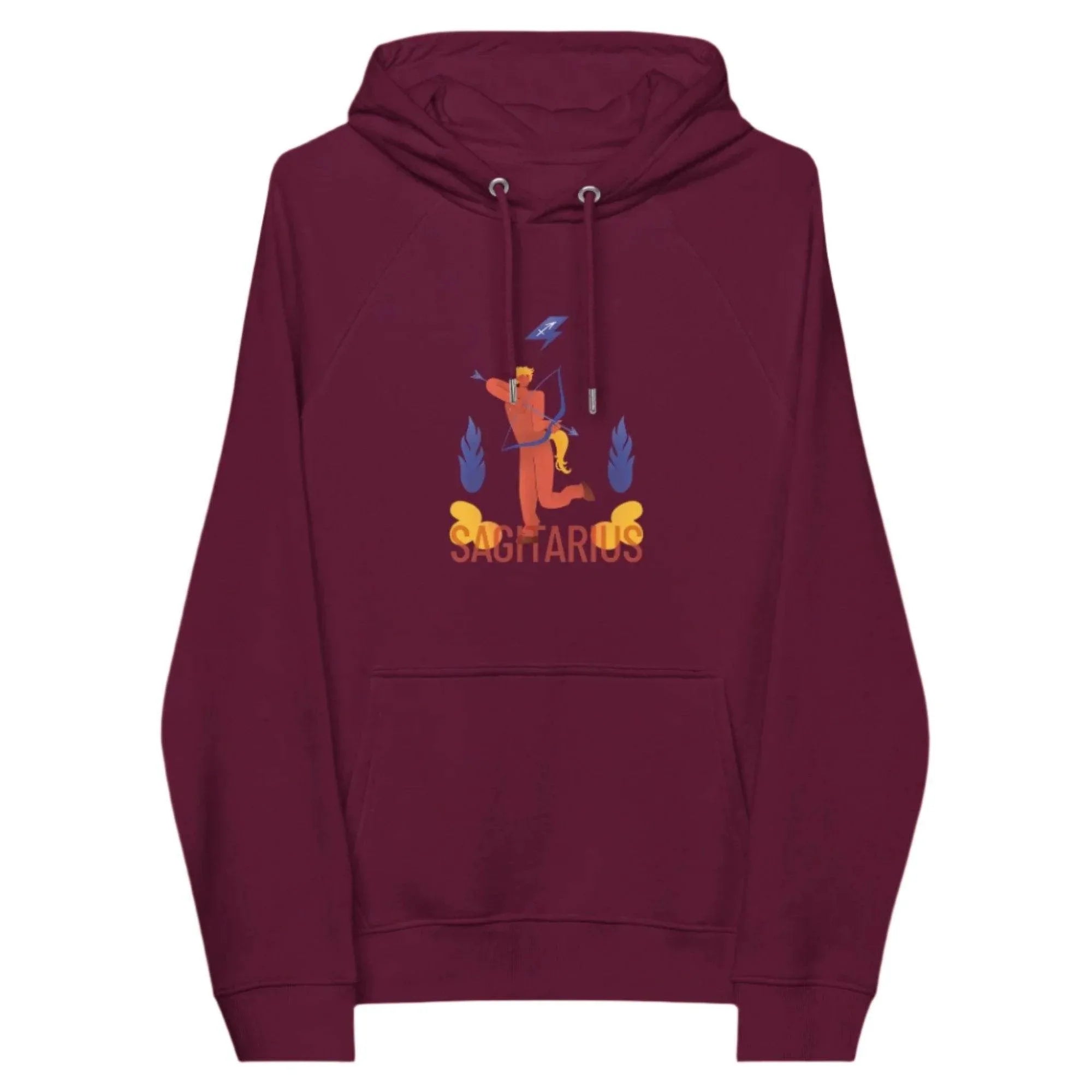 Sagittarius Unisex Eco Raglan Hoodie - Raw Edition - KOOMQUAT