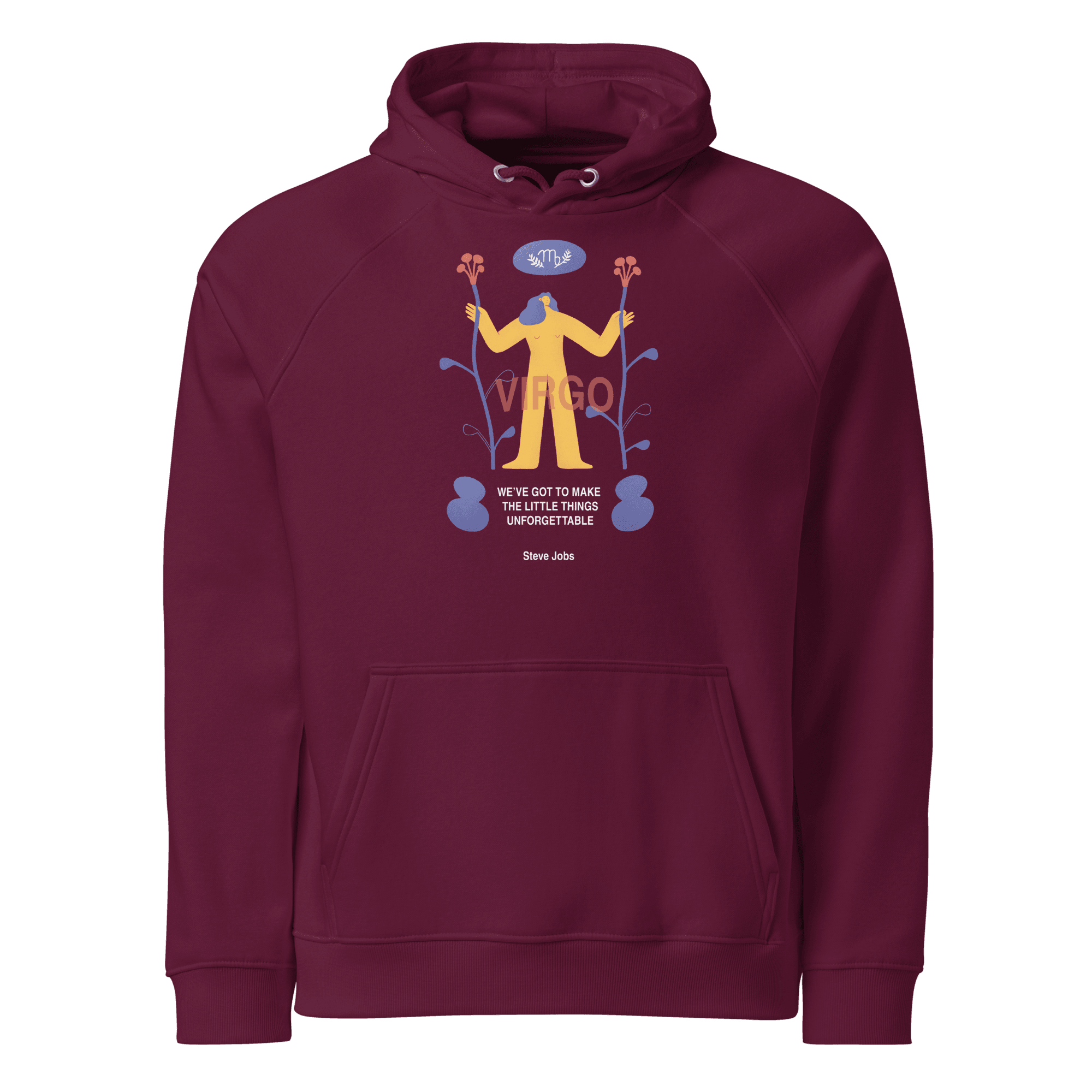 Virgo Unisex Eco Raglan Hoodie - Steve Jobs Edition -