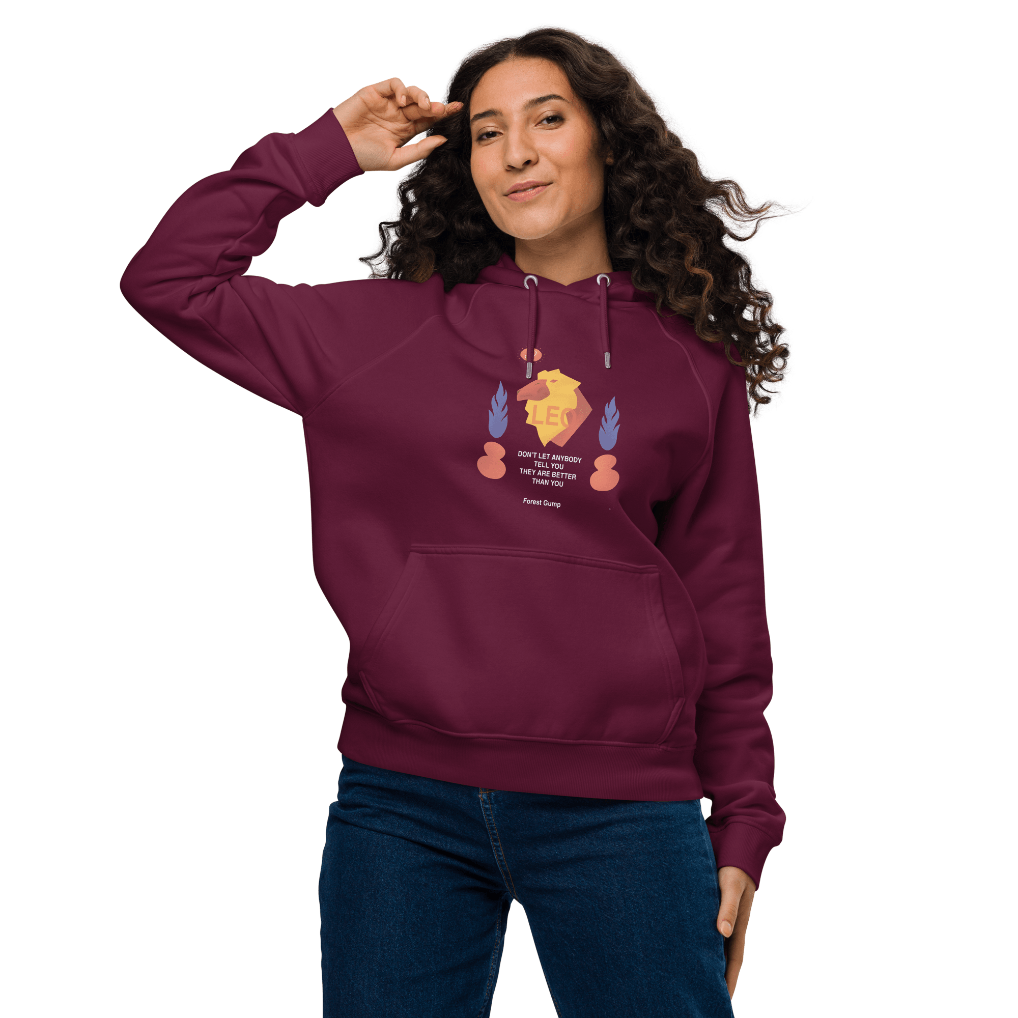 Leo Unisex Eco Raglan Hoodie - Forrest Gump Edition -