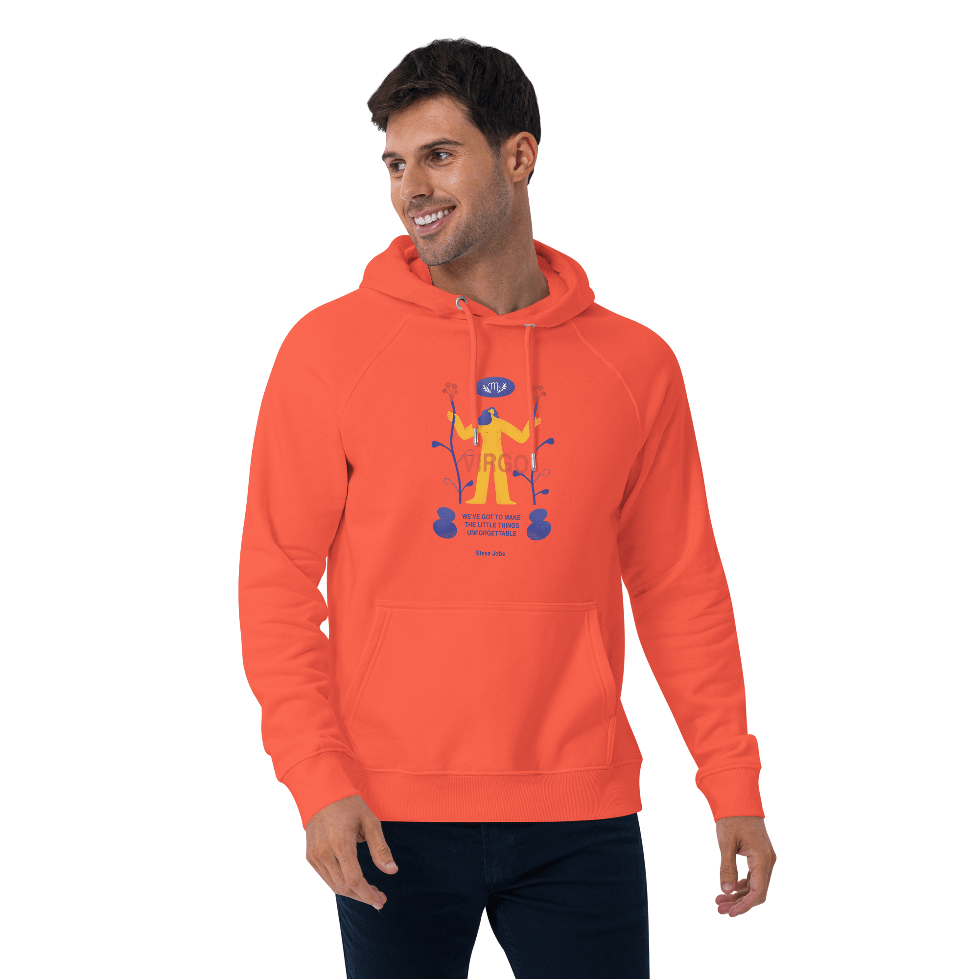 Virgo Unisex Eco Raglan Hoodie - Steve Jobs Edition -