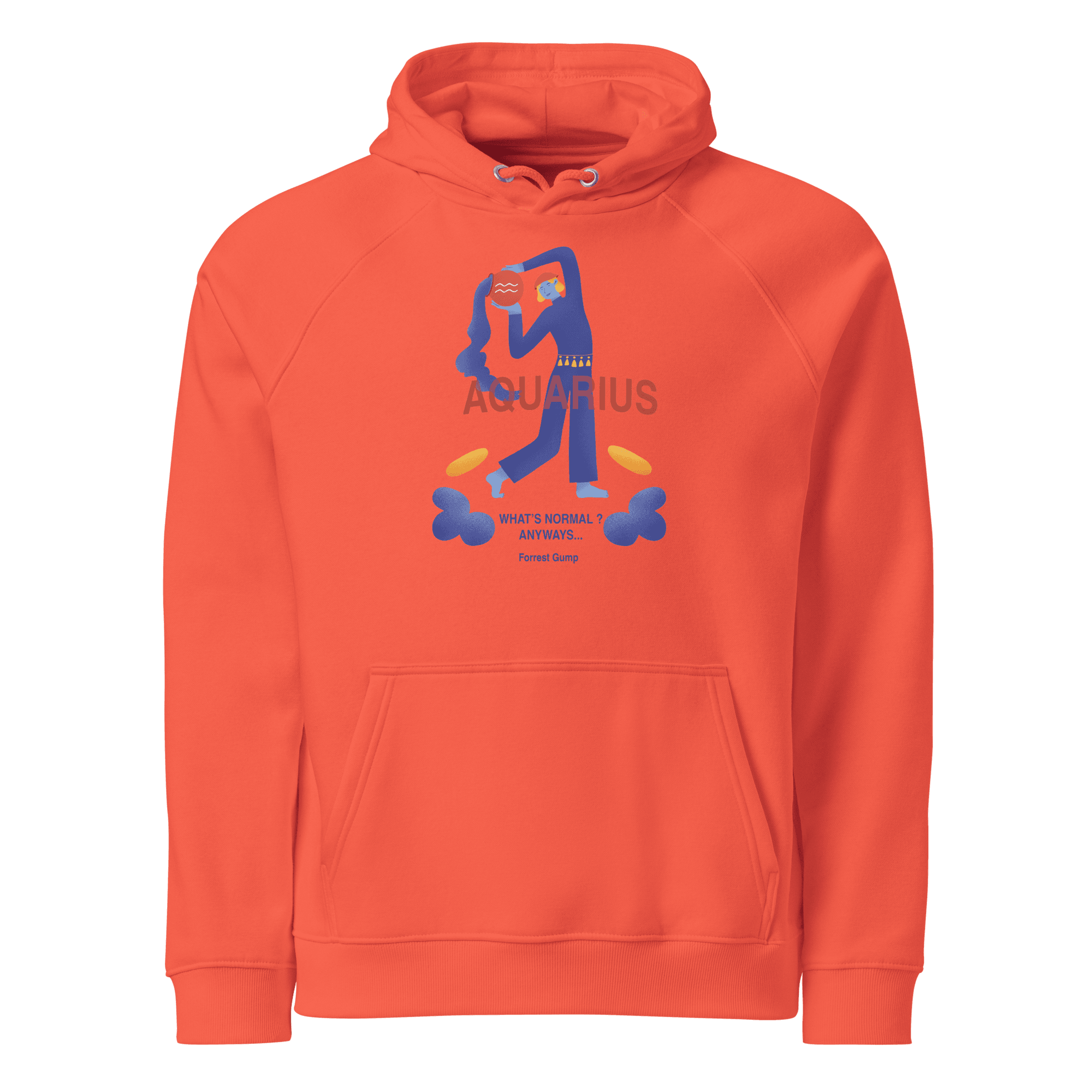 Aquarius Unisex Eco Raglan Hoodie - Forrest Gump Edition -