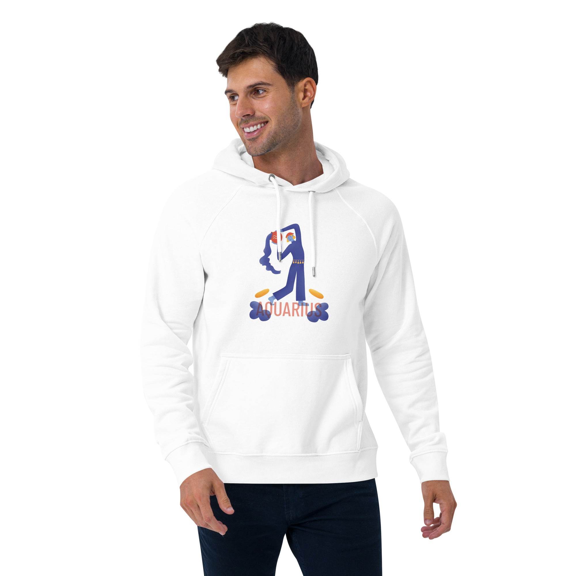 Aquarius Unisex Eco Raglan Hoodie - Raw Edition -