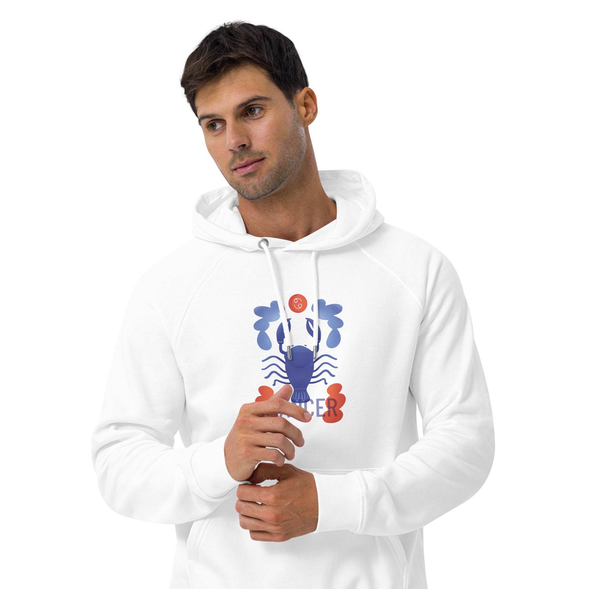 Cancer Unisex Eco Raglan Hoodie - Raw Edition -