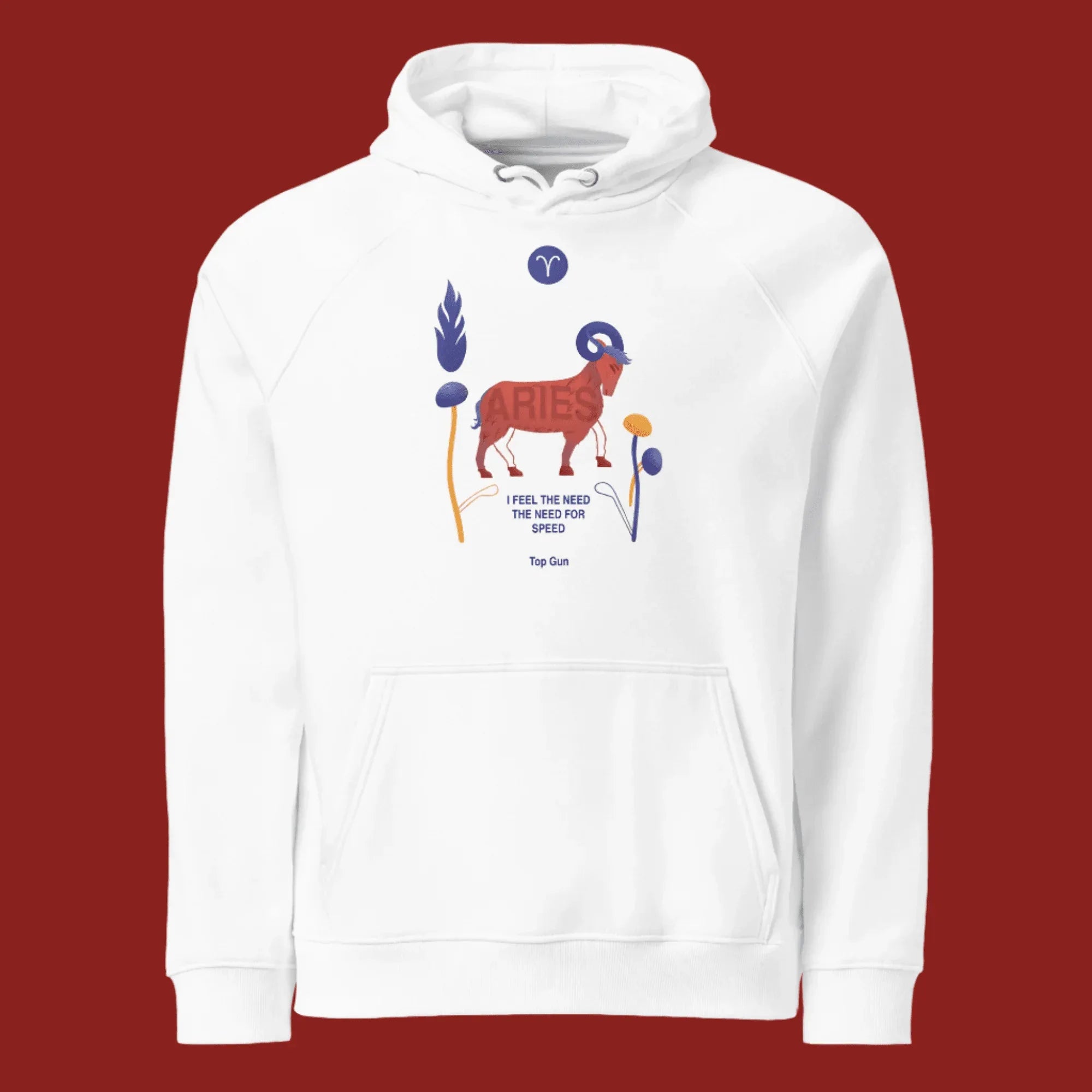 Aries Unisex Eco Raglan Hoodie Top Gun - Edition - KOOMQUAT