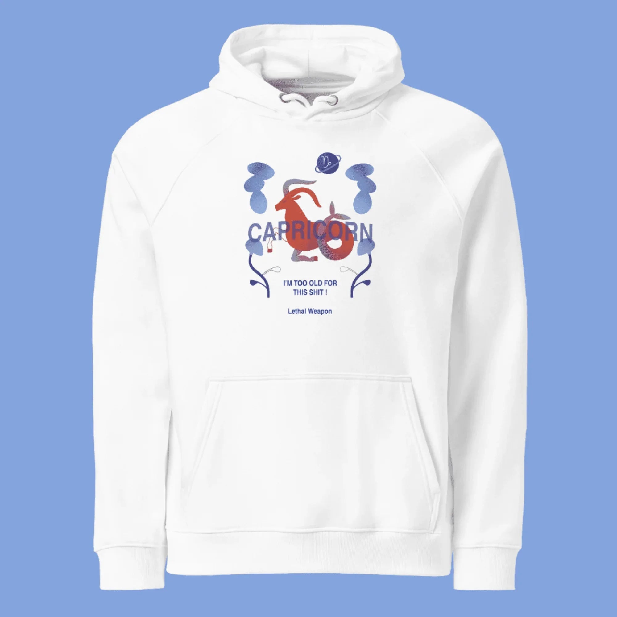 Capricorn Unisex Eco Raglan Hoodie - Lethal Weapon Edition - KOOMQUAT