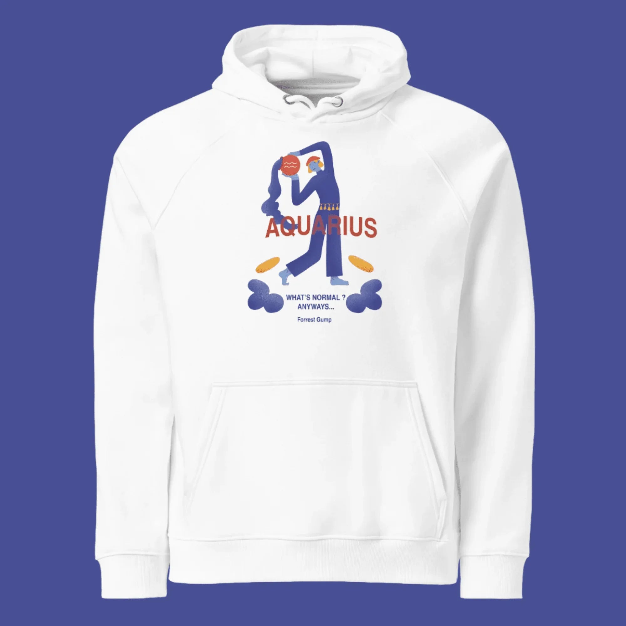 Aquarius Unisex Eco Raglan Hoodie - Forrest Gump Edition - KOOMQUAT
