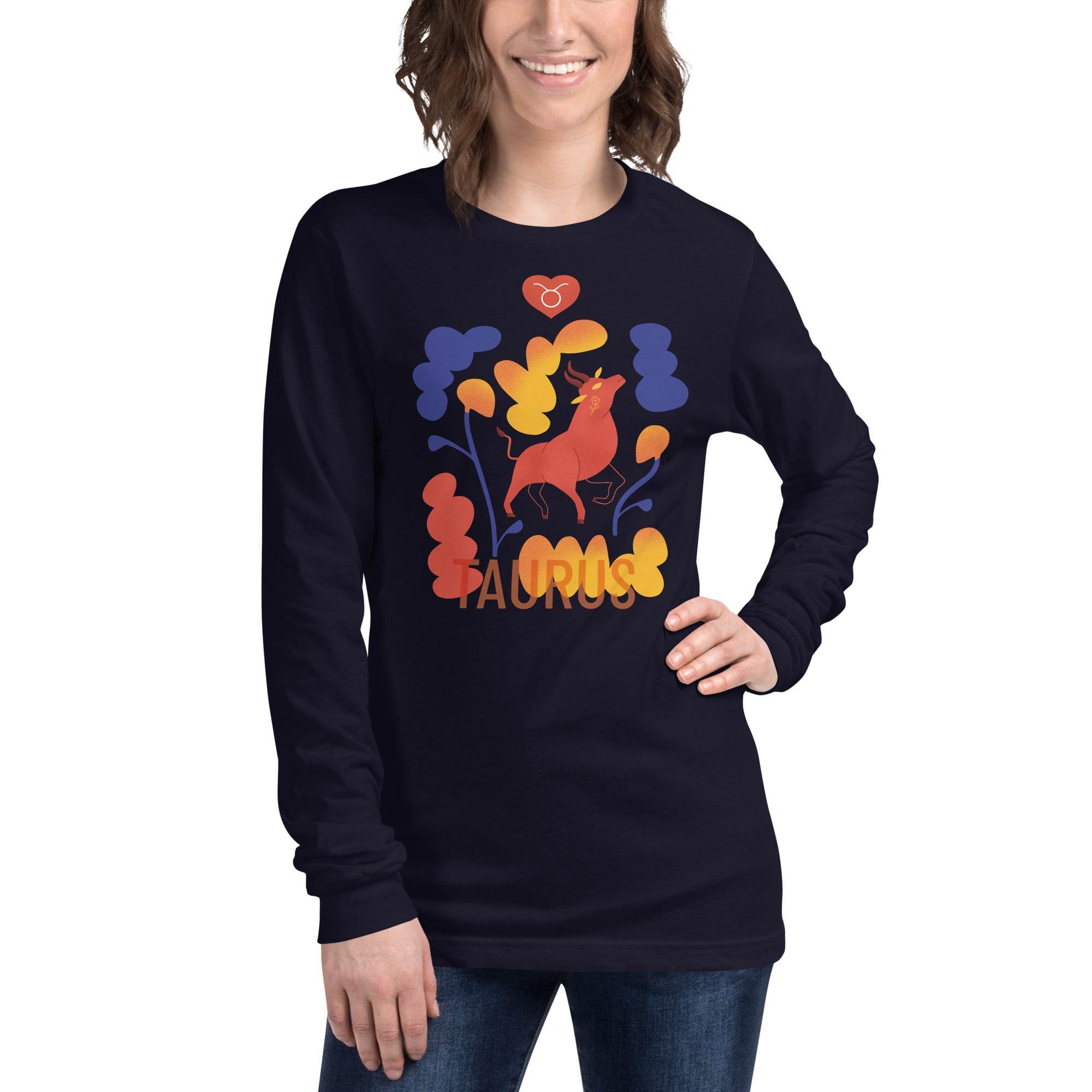 TAURUS Unisex Long Sleeve Tee Raw -