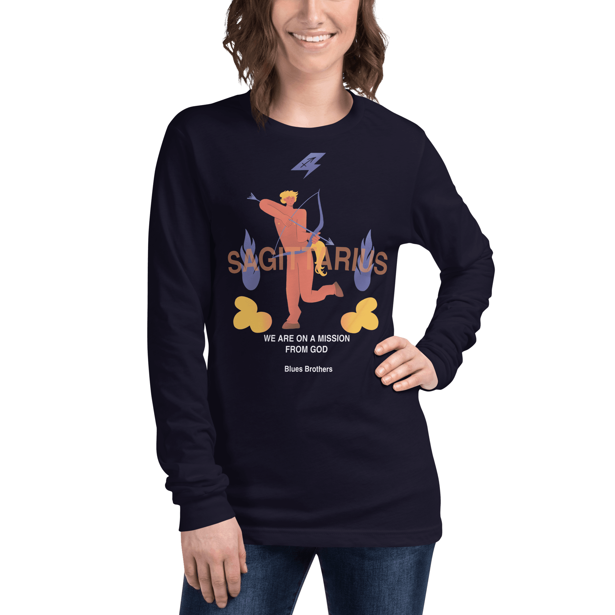Sagittarius Unisex Long Sleeve Tee - The Blues Brothers Edition -