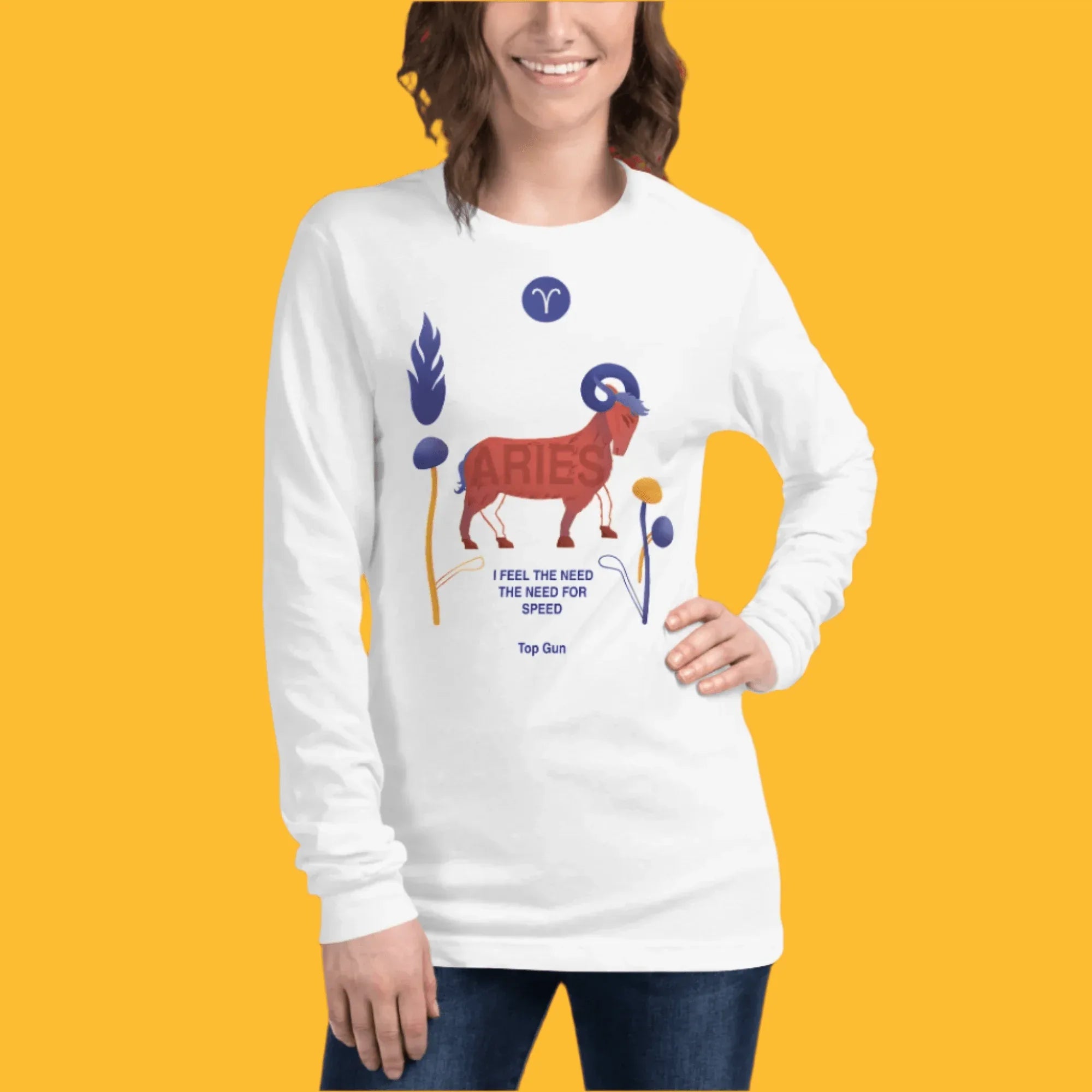 Aries Unisex Long Sleeve Tee Top Gun - Edition - KOOMQUAT