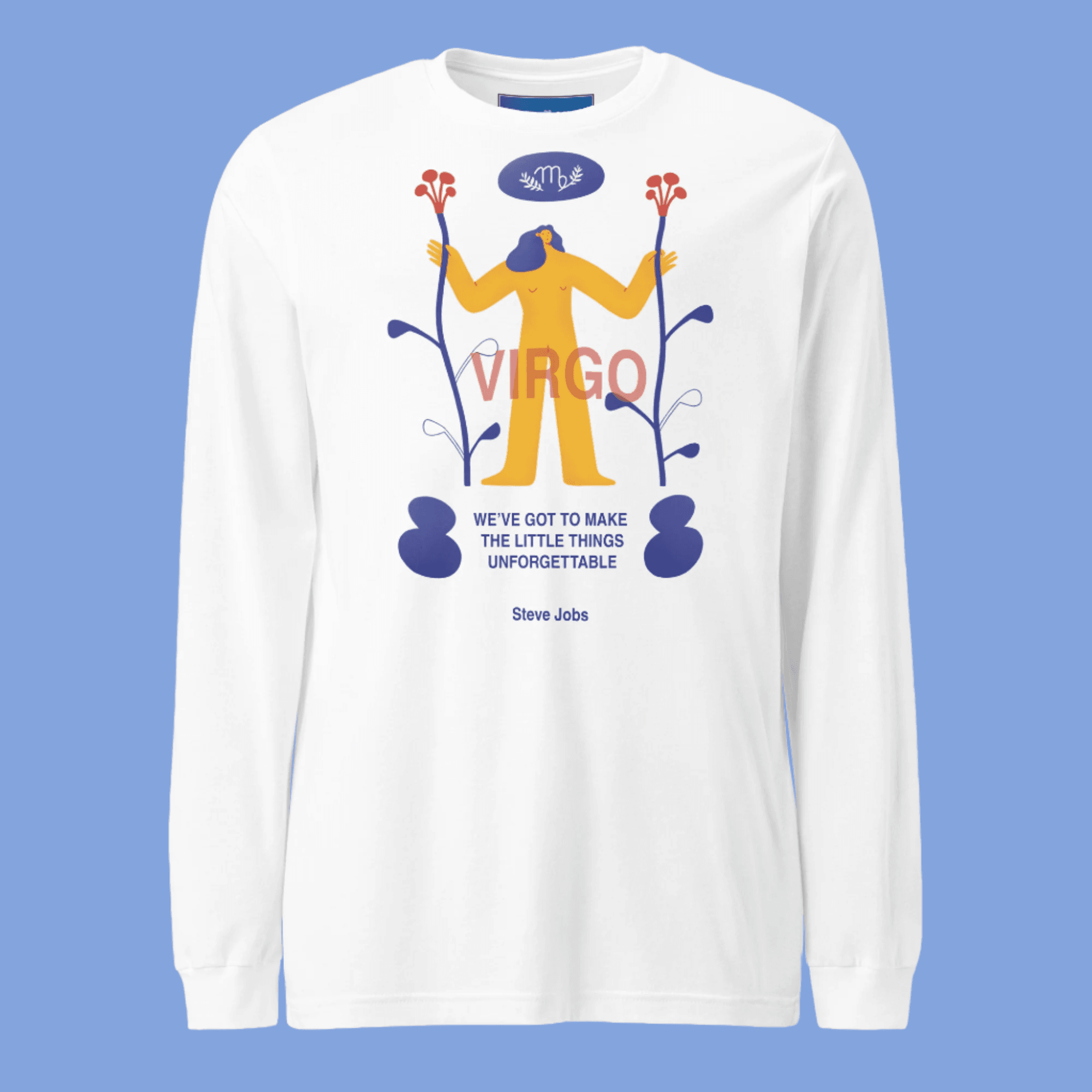 VIRGO Unisex Long Sleeve Tee Steve Jobs Edition -