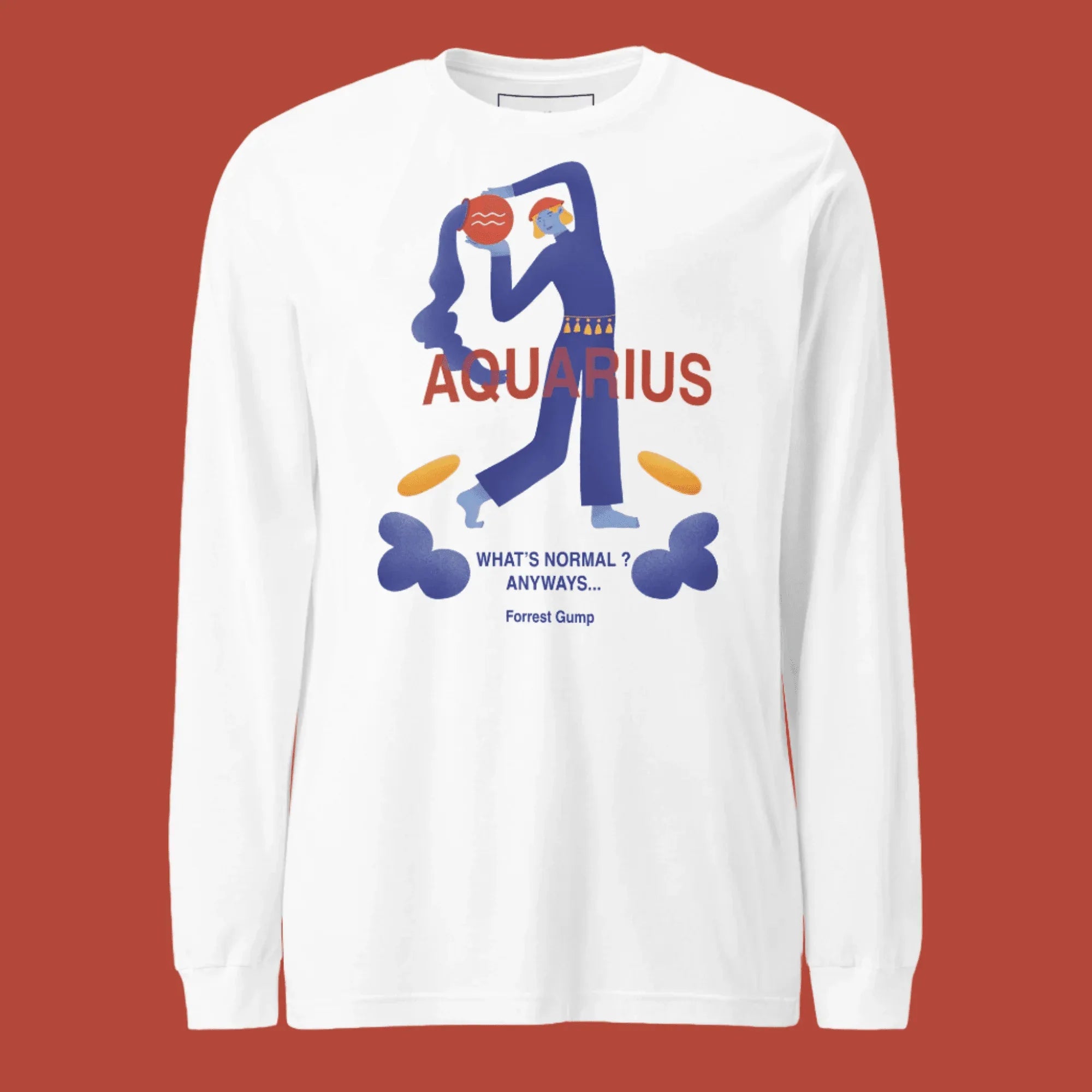 Aquarius Unisex Long Sleeve Tee - Forrest Gump Edition - KOOMQUAT