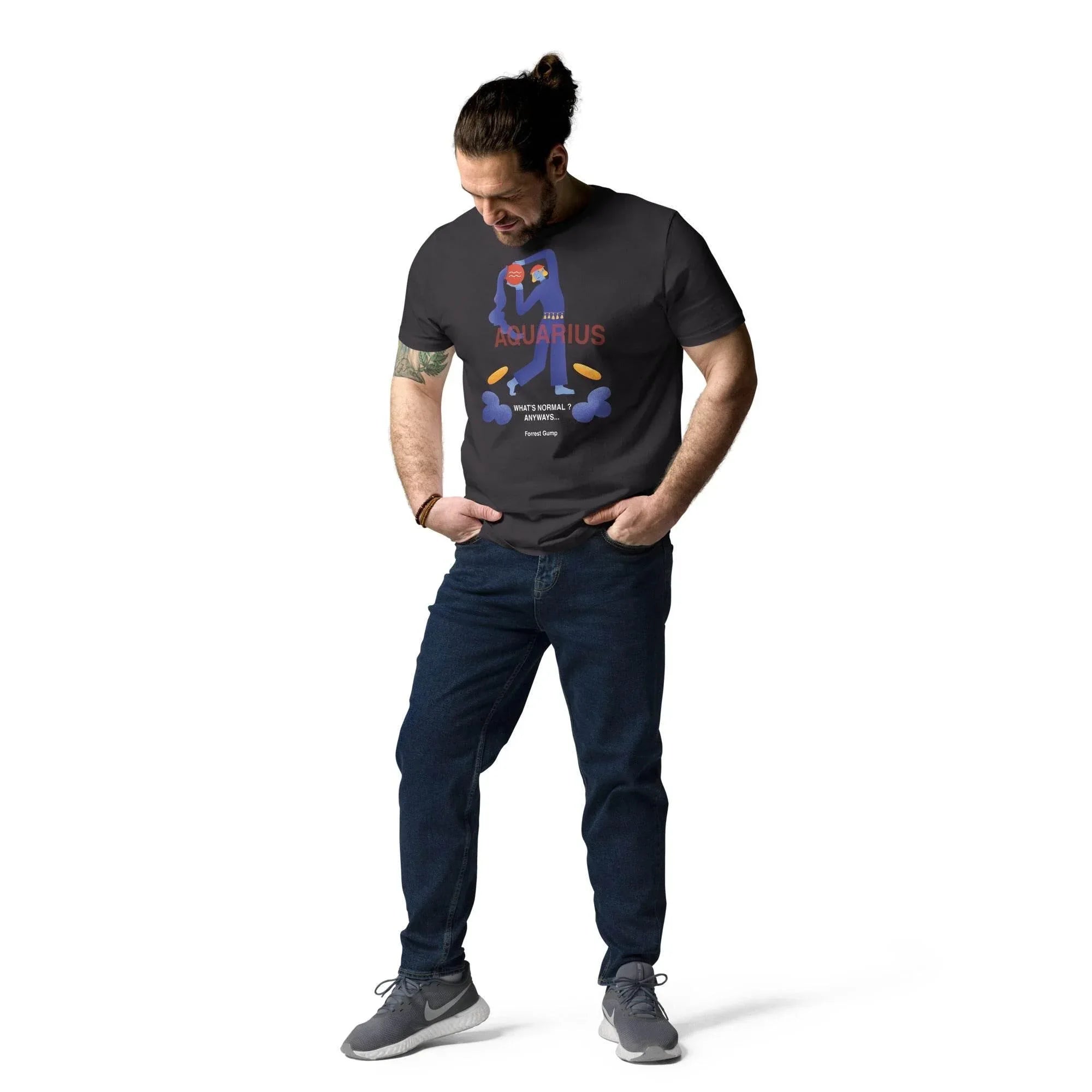 Aquarius Unisex Organic Cotton T-Shirt - Forrest Gump Edition (New Layout) - KOOMQUAT