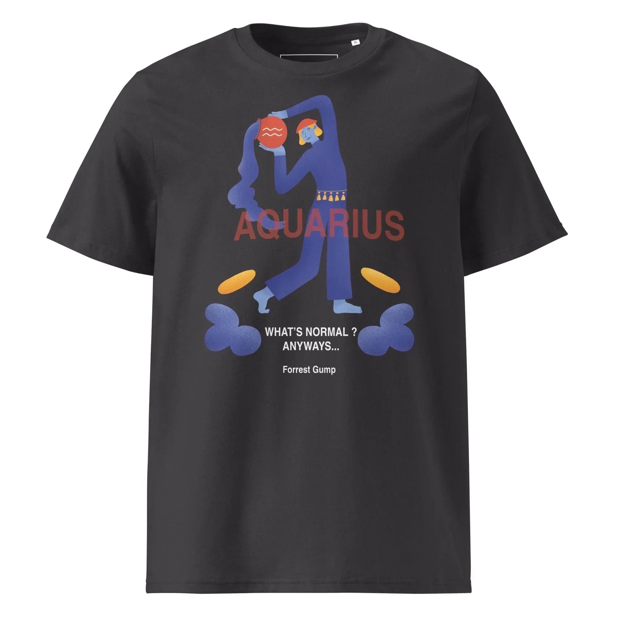 Aquarius Unisex Organic Cotton T-Shirt - Forrest Gump Edition (New Layout) - KOOMQUAT