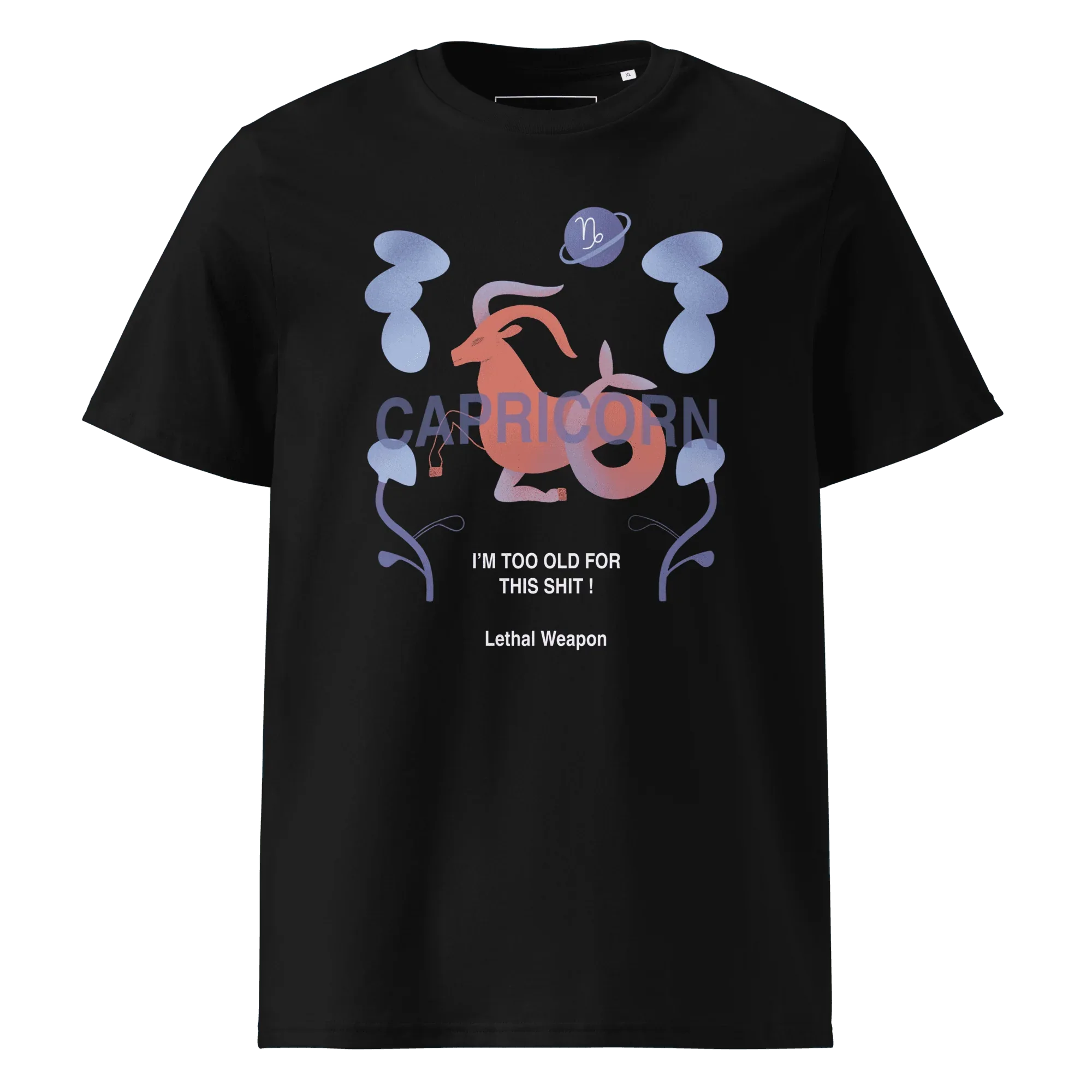 Capricorn Unisex Organic Cotton T-Shirt - Lethal Weapon Edition - KOOMQUAT