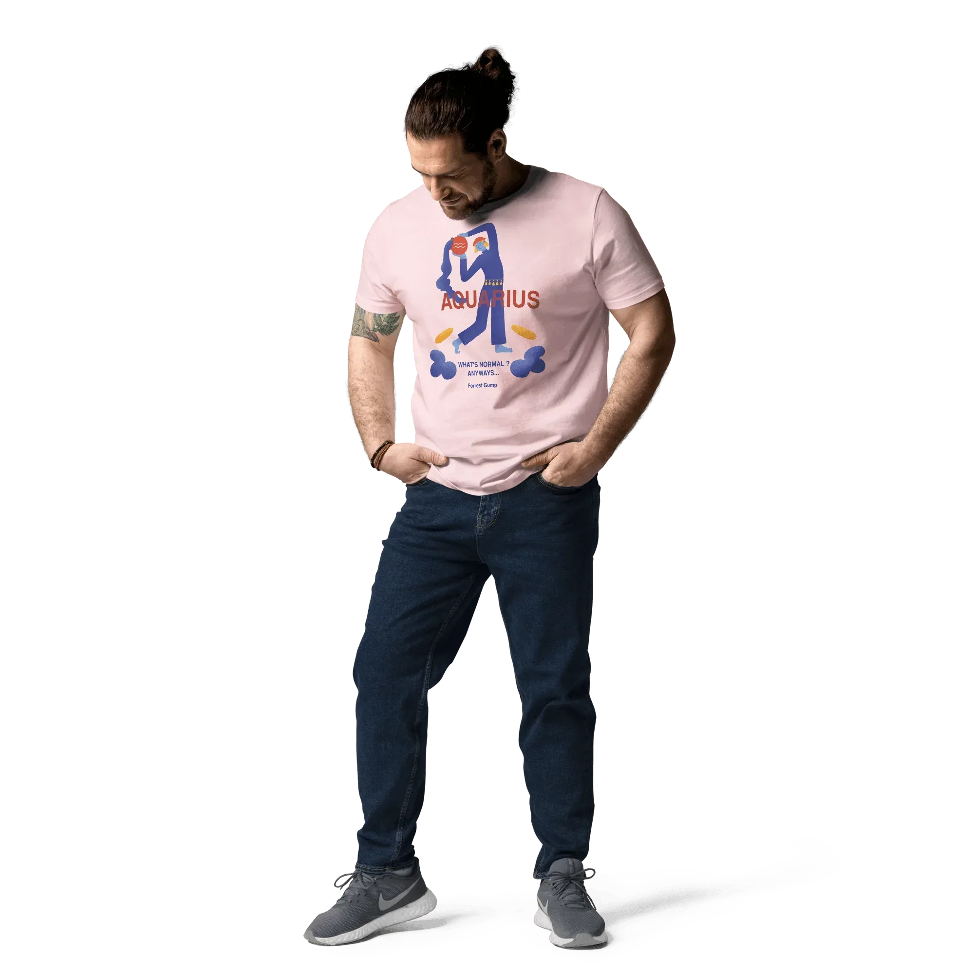 Aquarius Unisex Organic Cotton T-Shirt - Forrest Gump Edition (New Layout) - KOOMQUAT