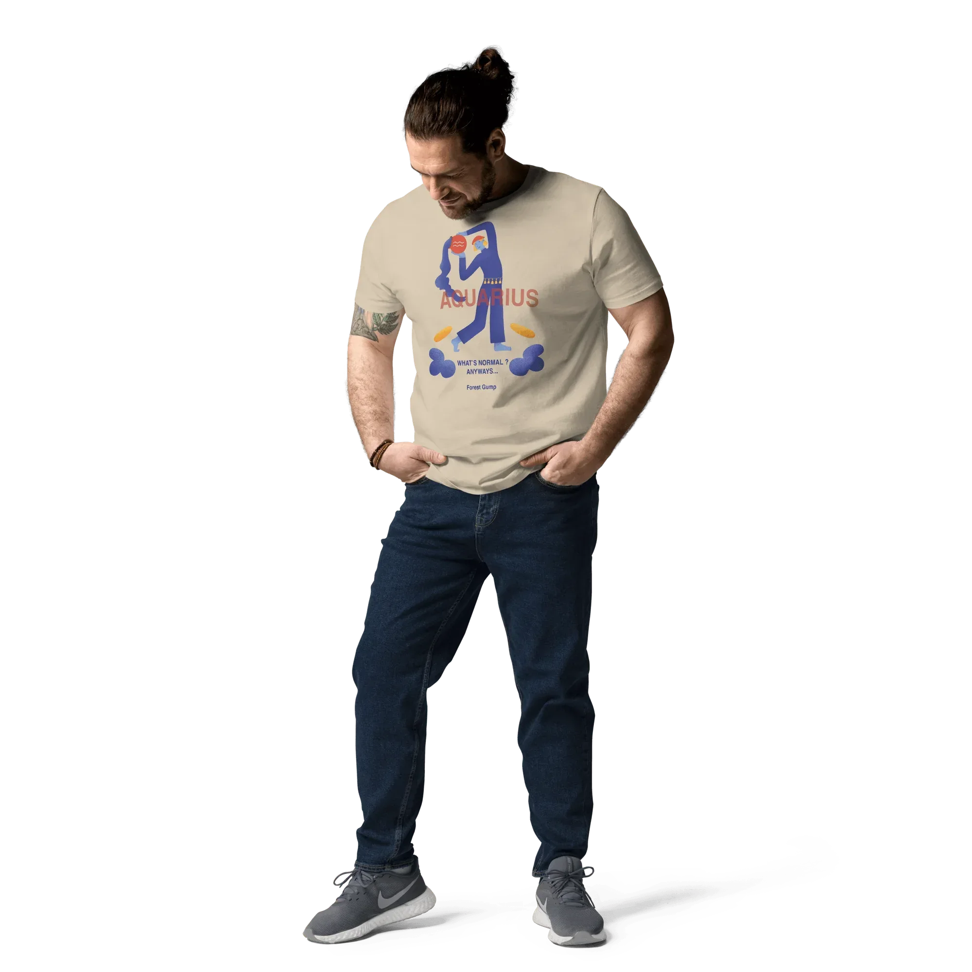 Aquarius Unisex Organic Cotton T-Shirt - Forrest Gump Edition (New Layout) - KOOMQUAT