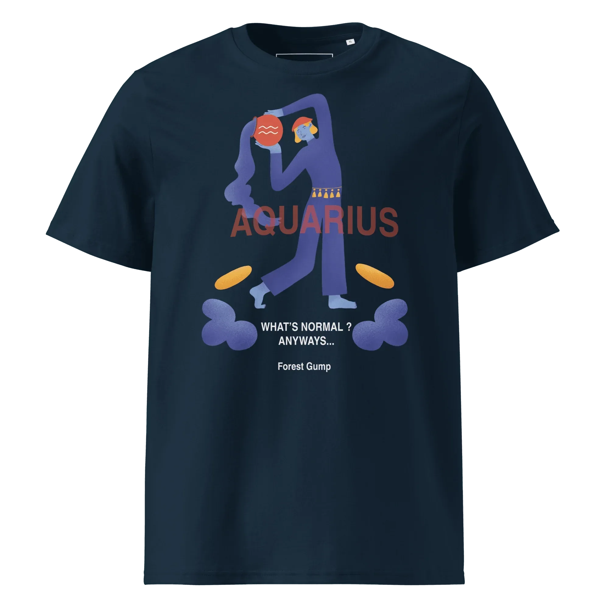 Aquarius Unisex Organic Cotton T-Shirt - Forrest Gump Edition (New Layout) - KOOMQUAT