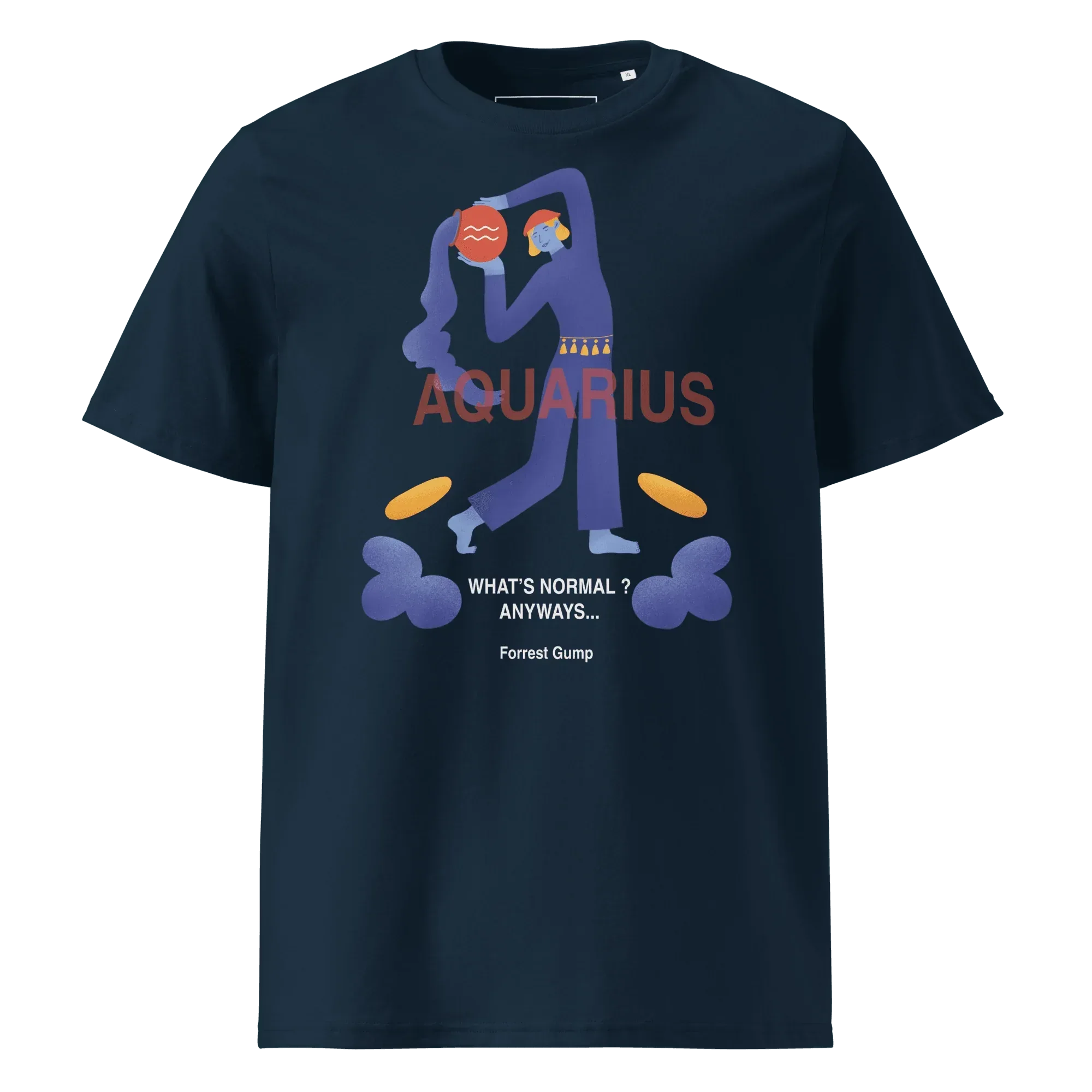 Aquarius Unisex Organic Cotton T-Shirt - Forrest Gump Edition (New Layout) - KOOMQUAT
