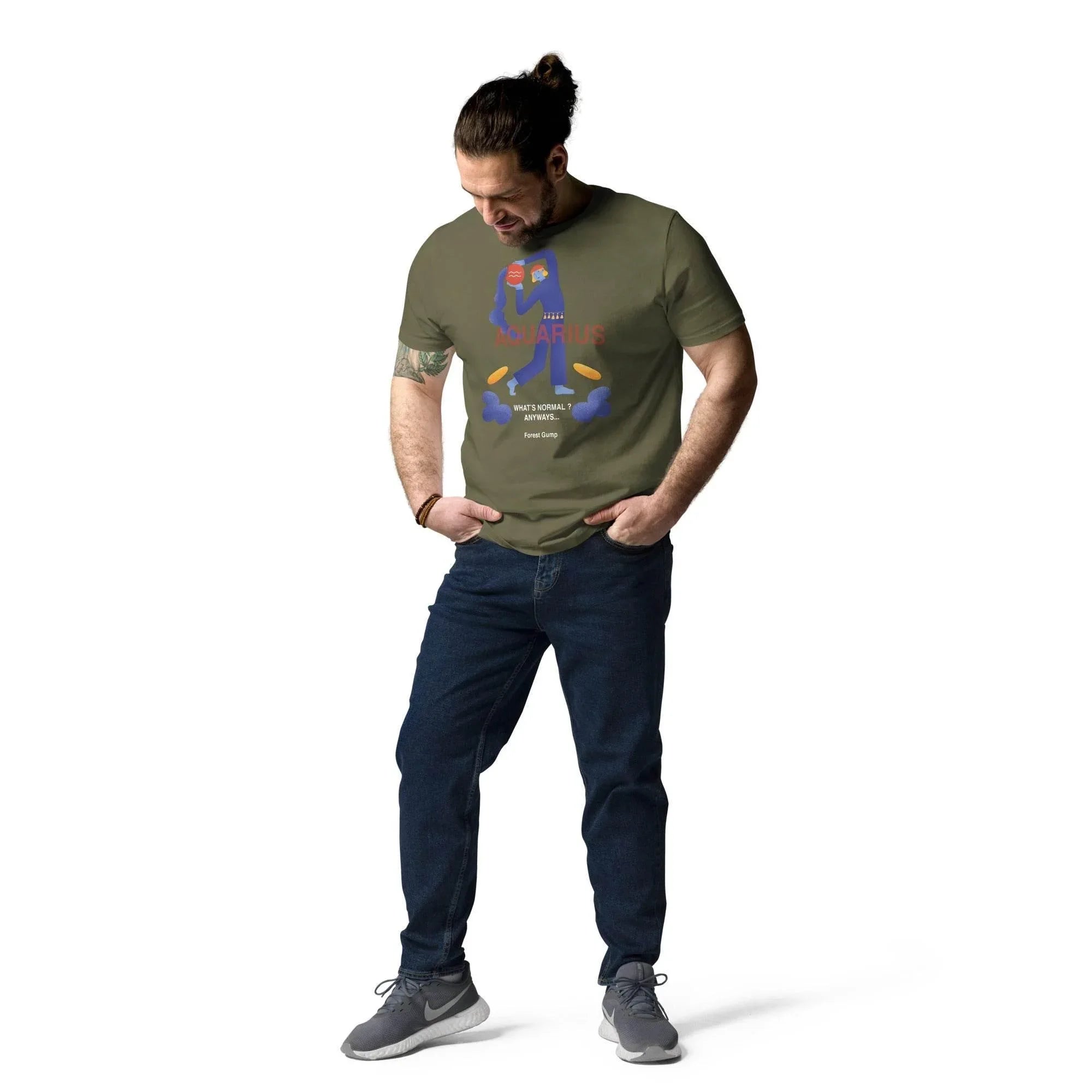 Aquarius Unisex Organic Cotton T-Shirt - Forrest Gump Edition (New Layout) - KOOMQUAT