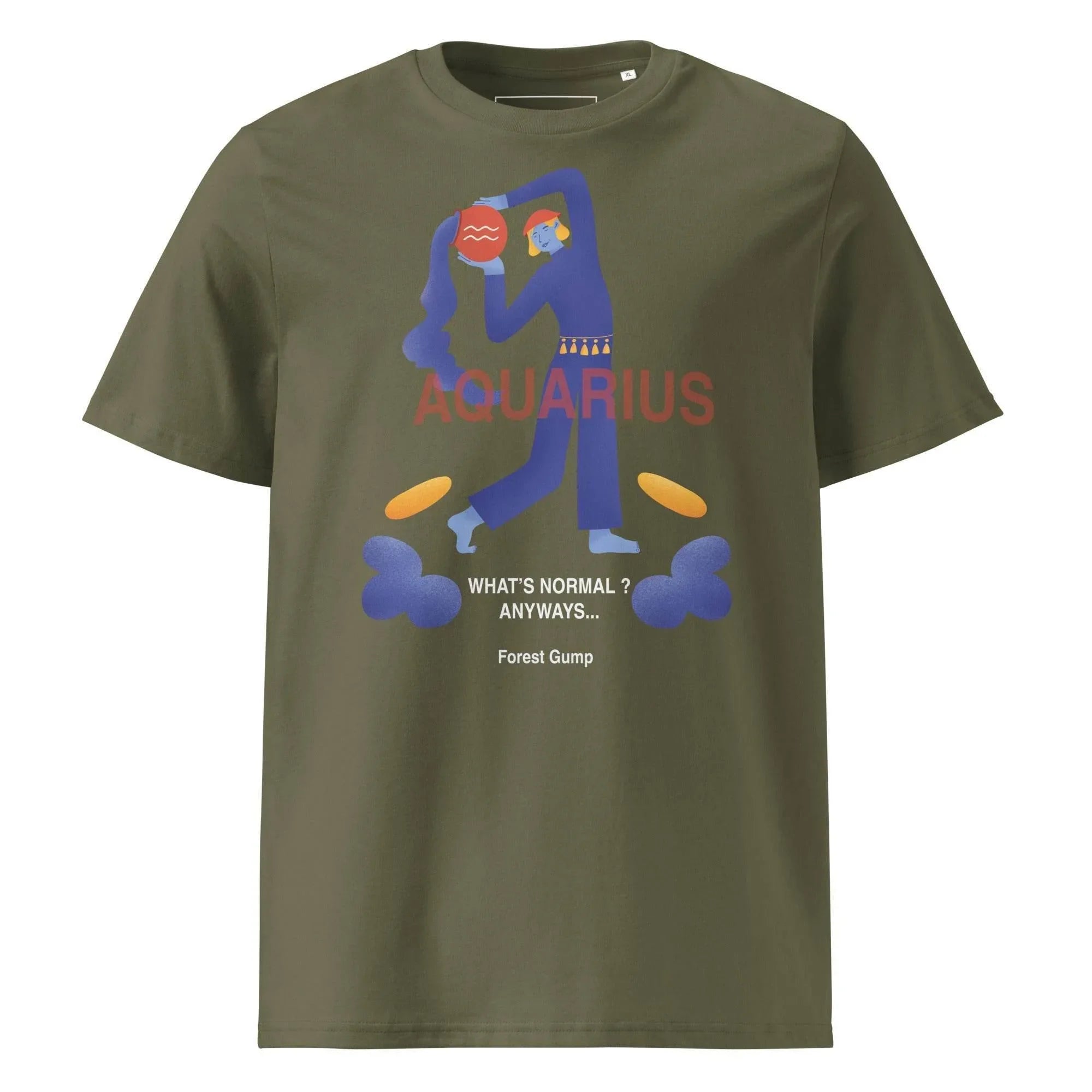 Aquarius Unisex Organic Cotton T-Shirt - Forrest Gump Edition (New Layout) - KOOMQUAT