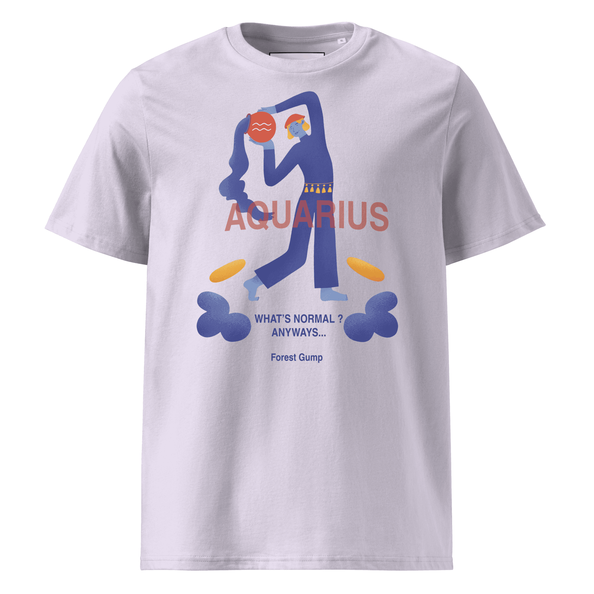 Aquarius Unisex Organic Cotton T-Shirt - Forrest Gump Edition (New Layout) - Black / S