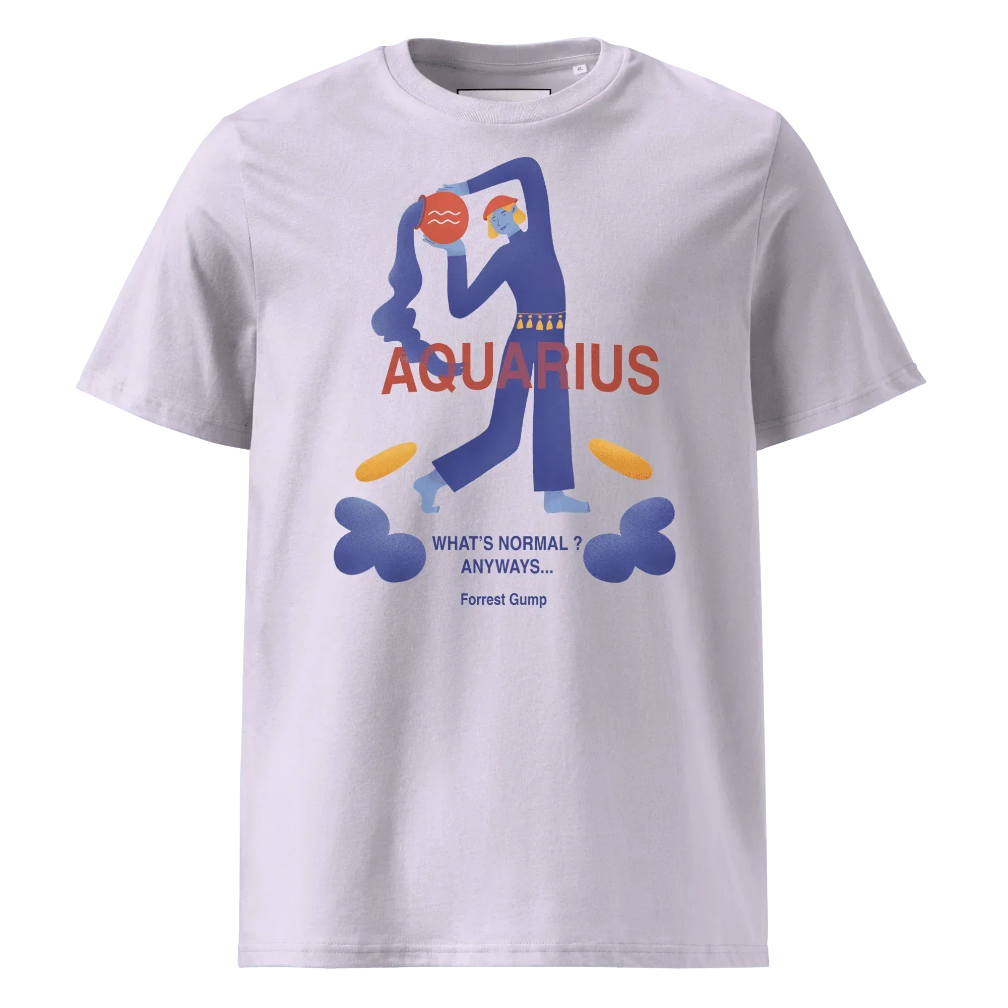 Aquarius Unisex Organic Cotton T-Shirt - Forrest Gump Edition (New Layout) - KOOMQUAT