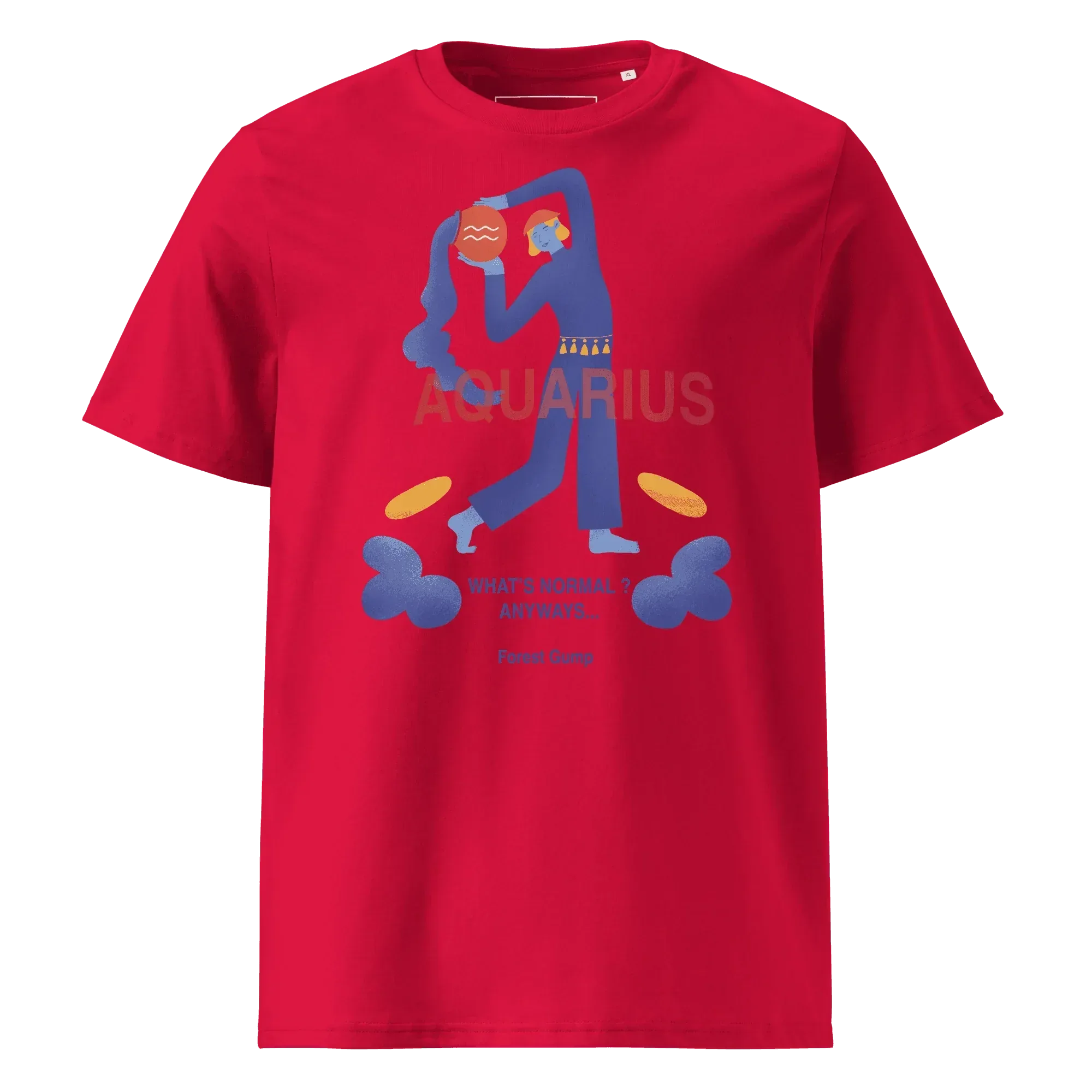 Aquarius Unisex Organic Cotton T-Shirt - Forrest Gump Edition (New Layout) - KOOMQUAT
