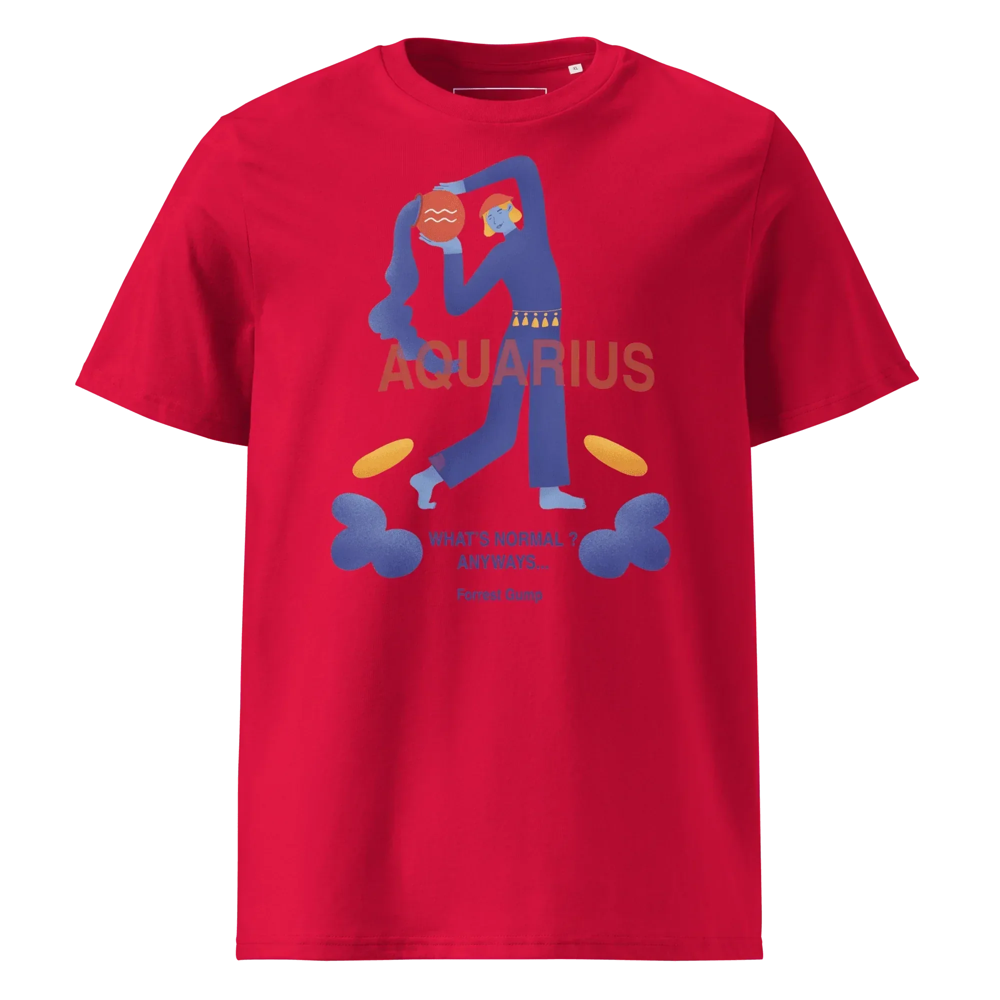 Aquarius Unisex Organic Cotton T-Shirt - Forrest Gump Edition (New Layout) - KOOMQUAT