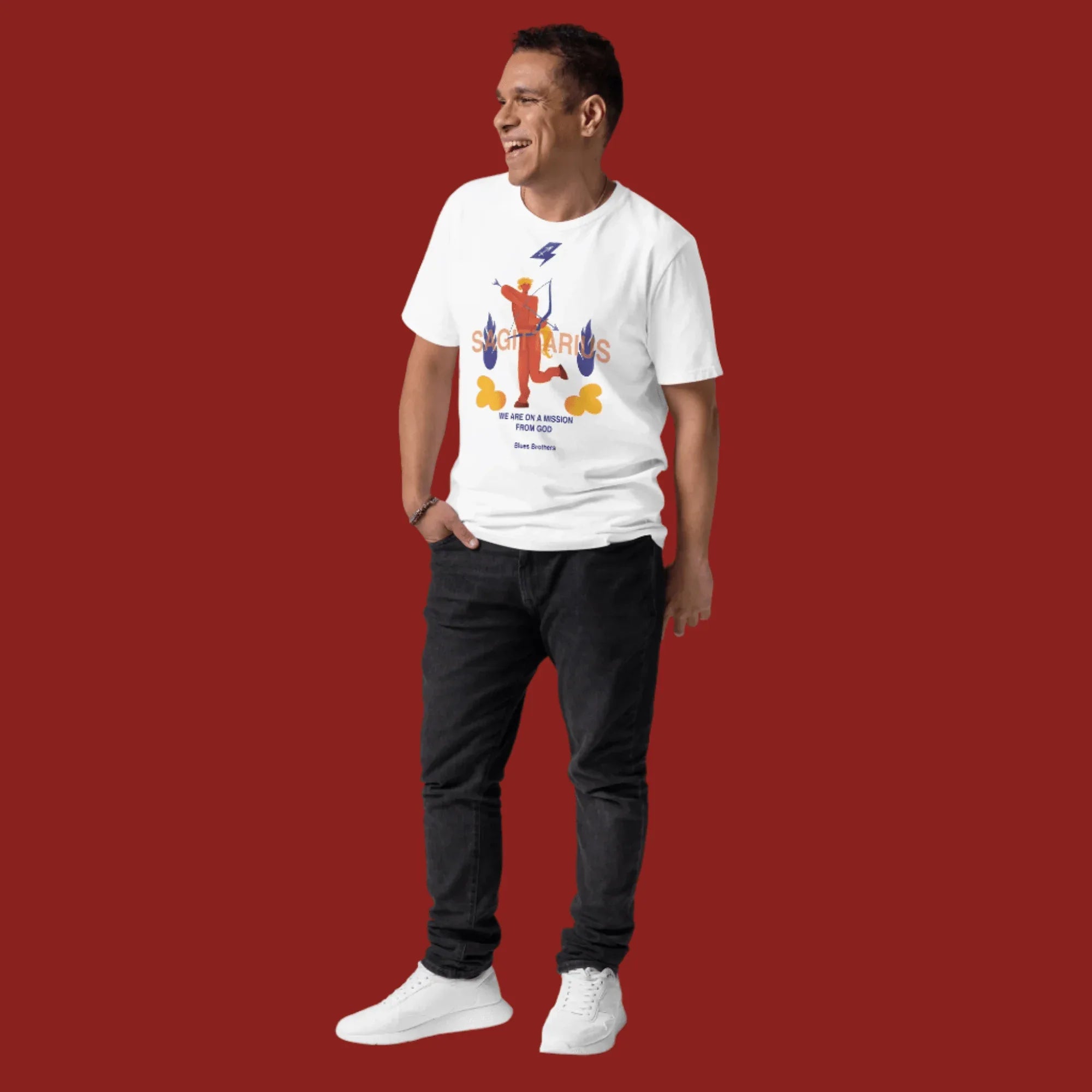 Sagittarius Unisex Organic Cotton T-Shirt - The Blues Brothers Edition - KOOMQUAT