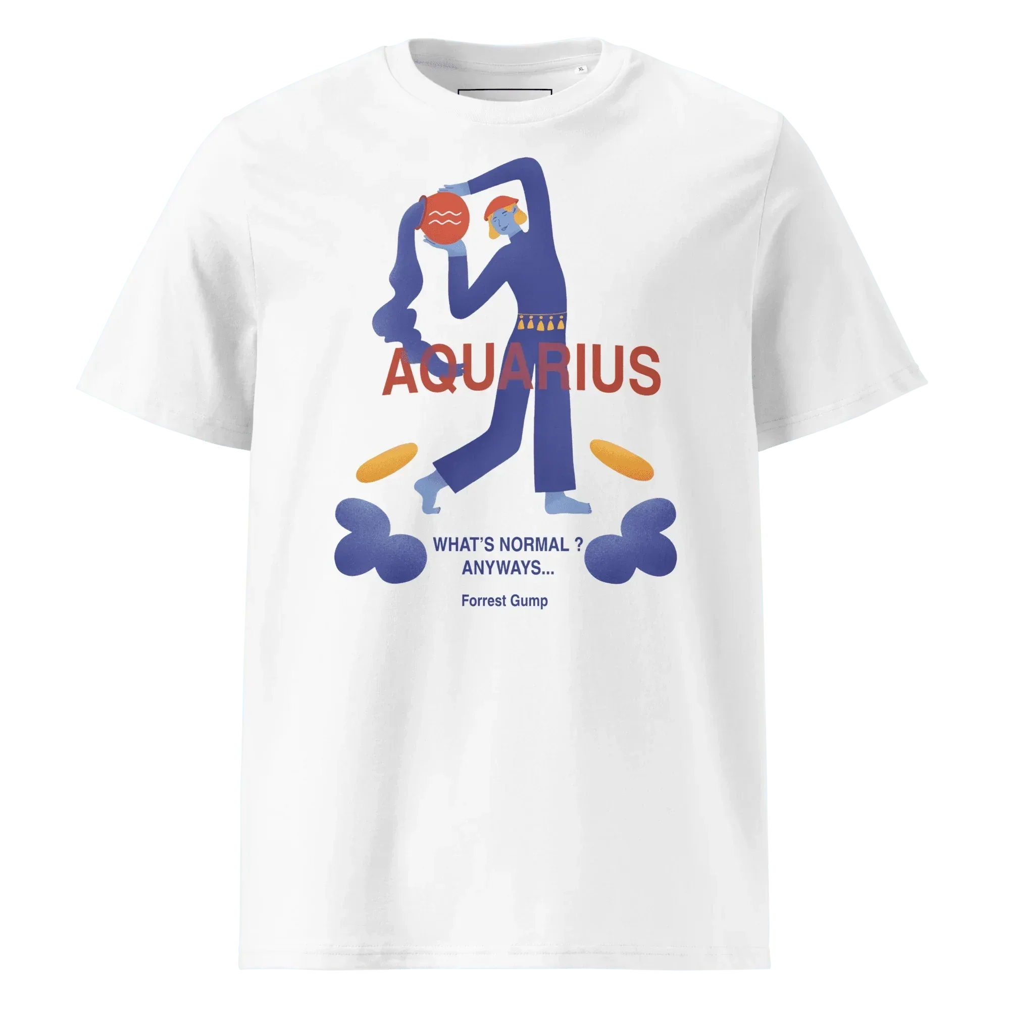 Aquarius Unisex Organic Cotton T-Shirt - Forrest Gump Edition (New Layout) - KOOMQUAT