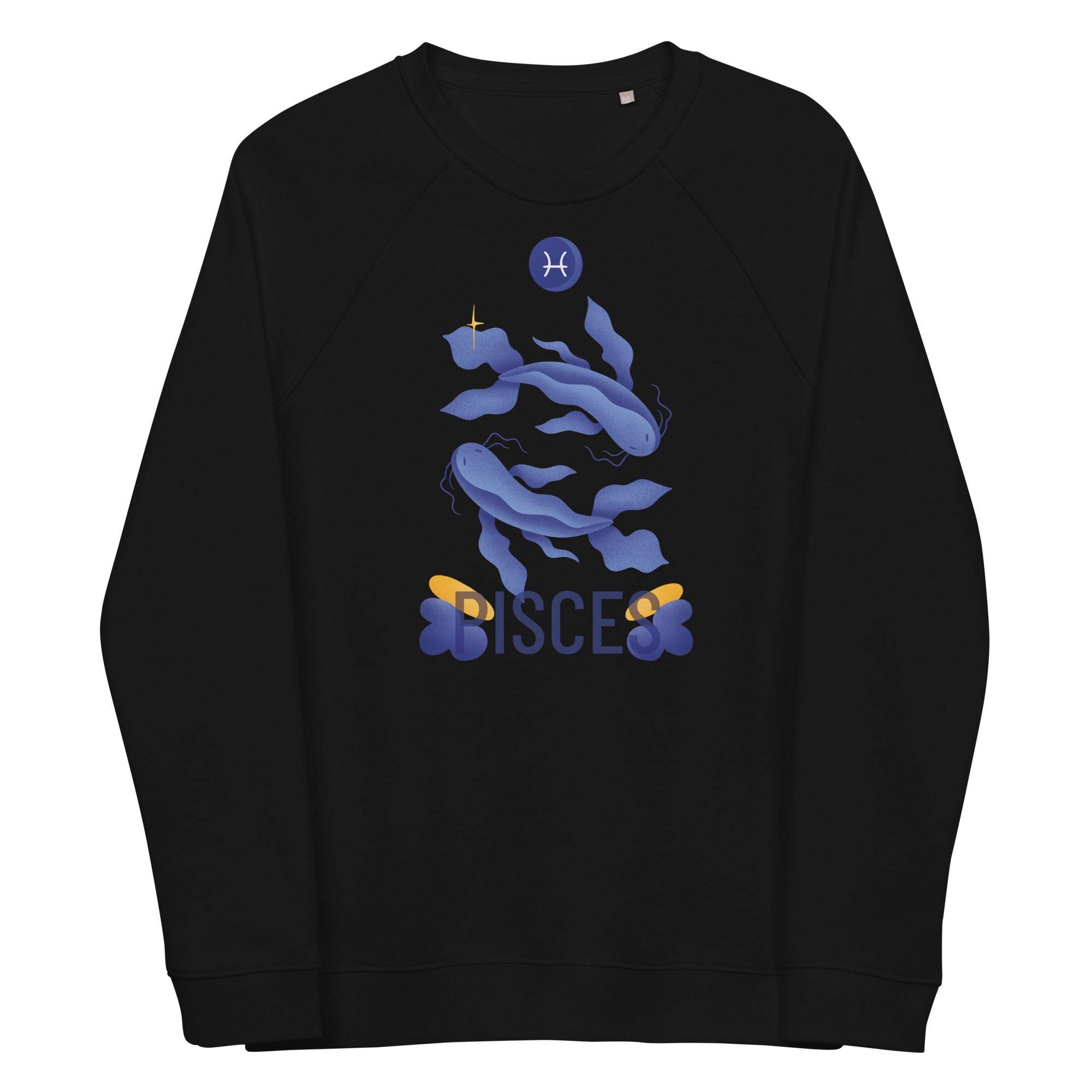 Pisces Unisex Organic Raglan Sweatshirt - Raw Edition -