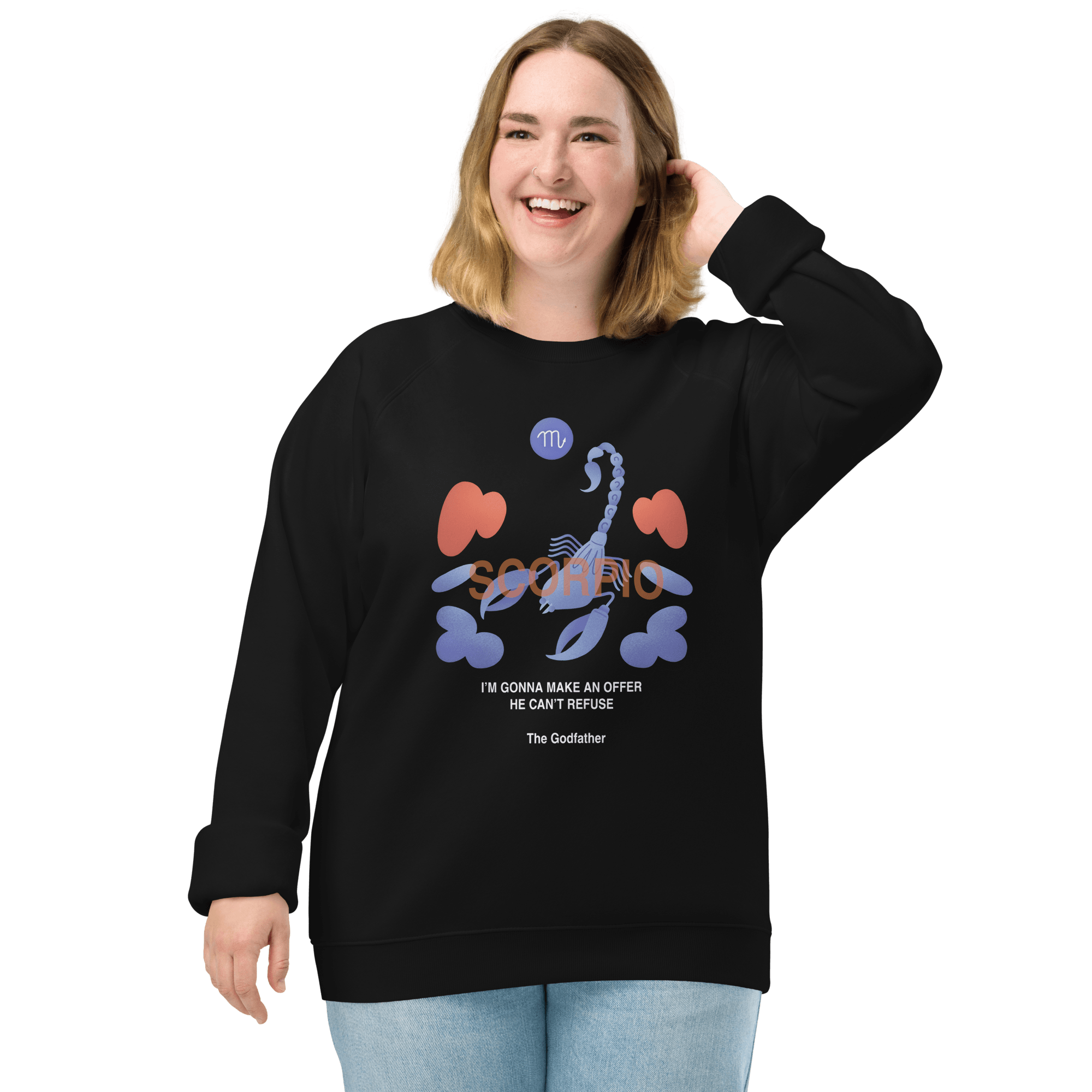 Scorpio Unisex Organic Raglan Sweatshirt - Godfather B Edition -