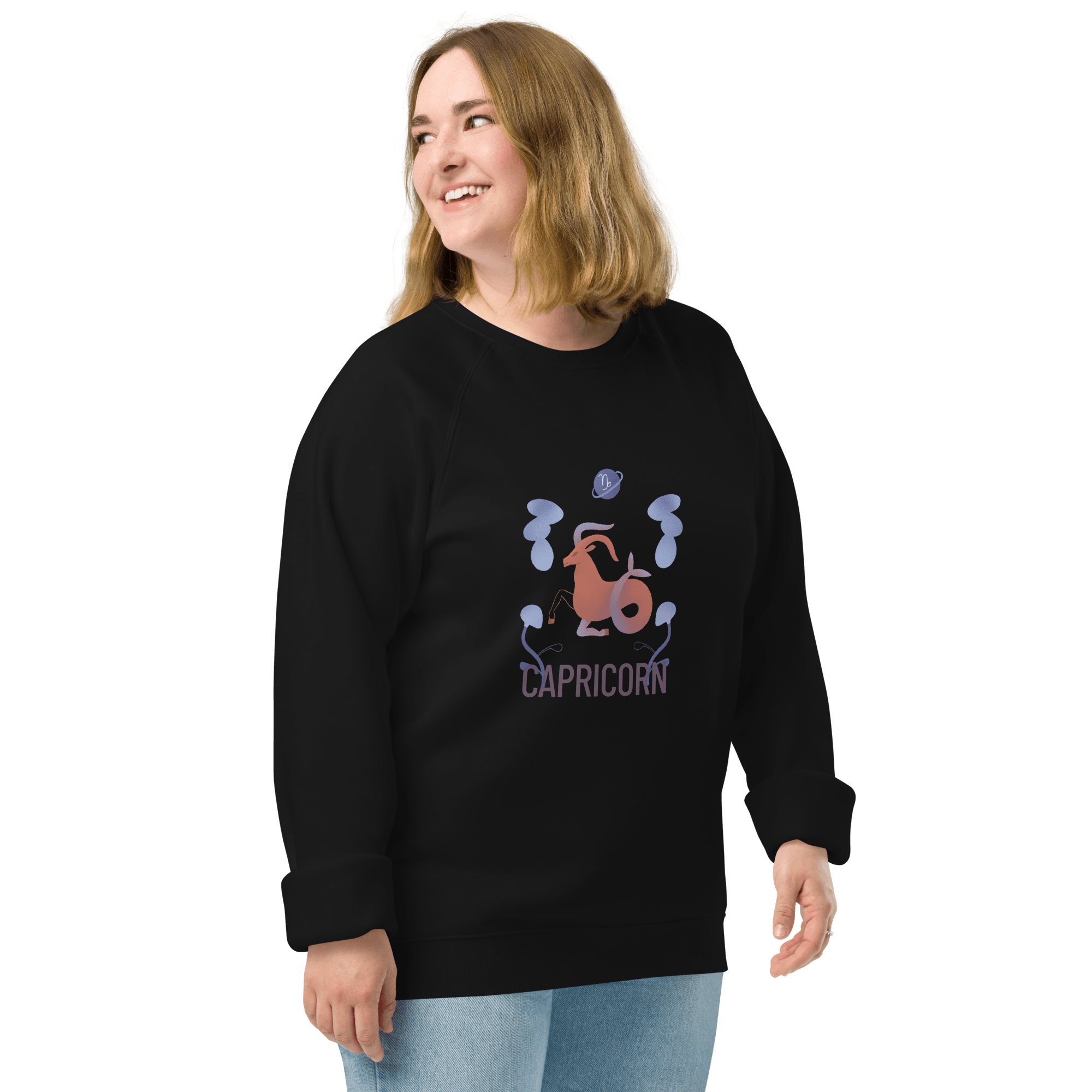 Capricorn Unisex Organic Raglan Sweatshirt - Raw Edition -