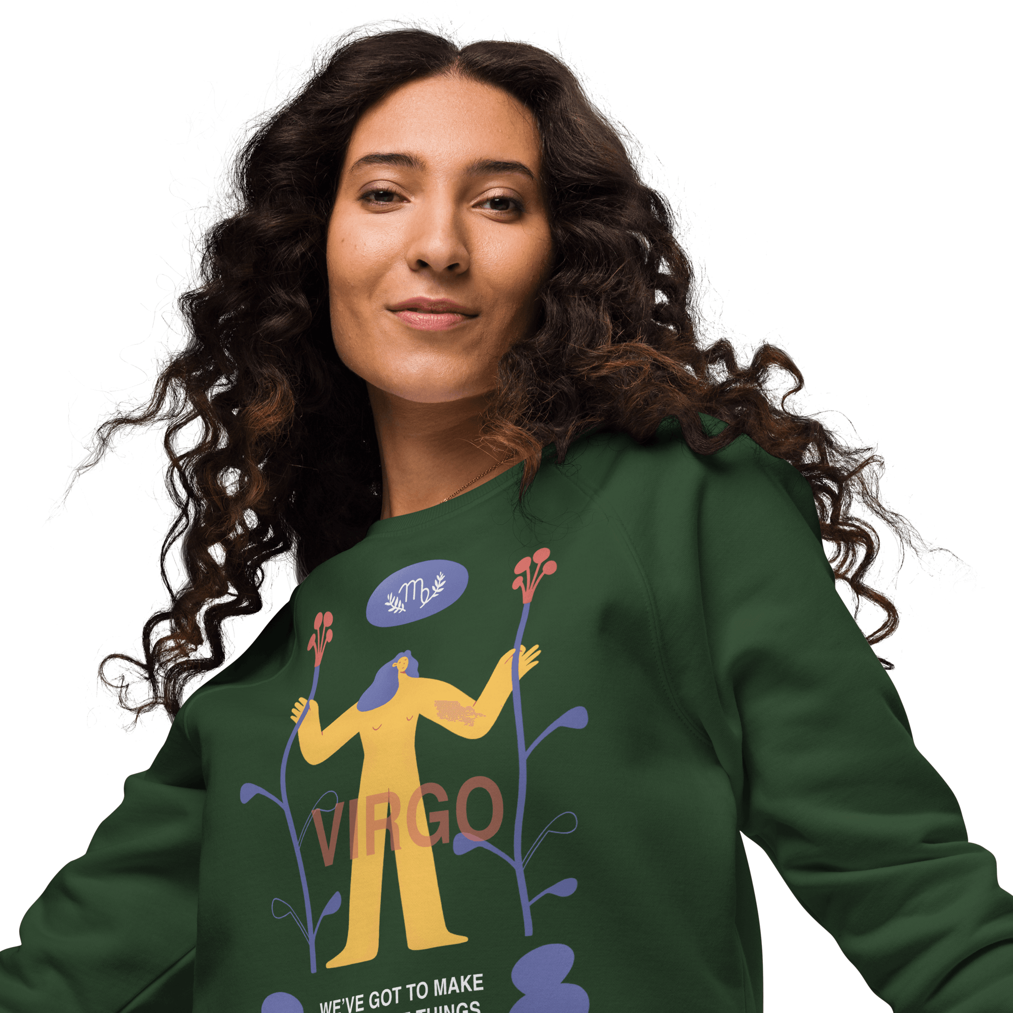 Virgo Unisex Organic Raglan Sweatshirt - Steve Jobs Edition -
