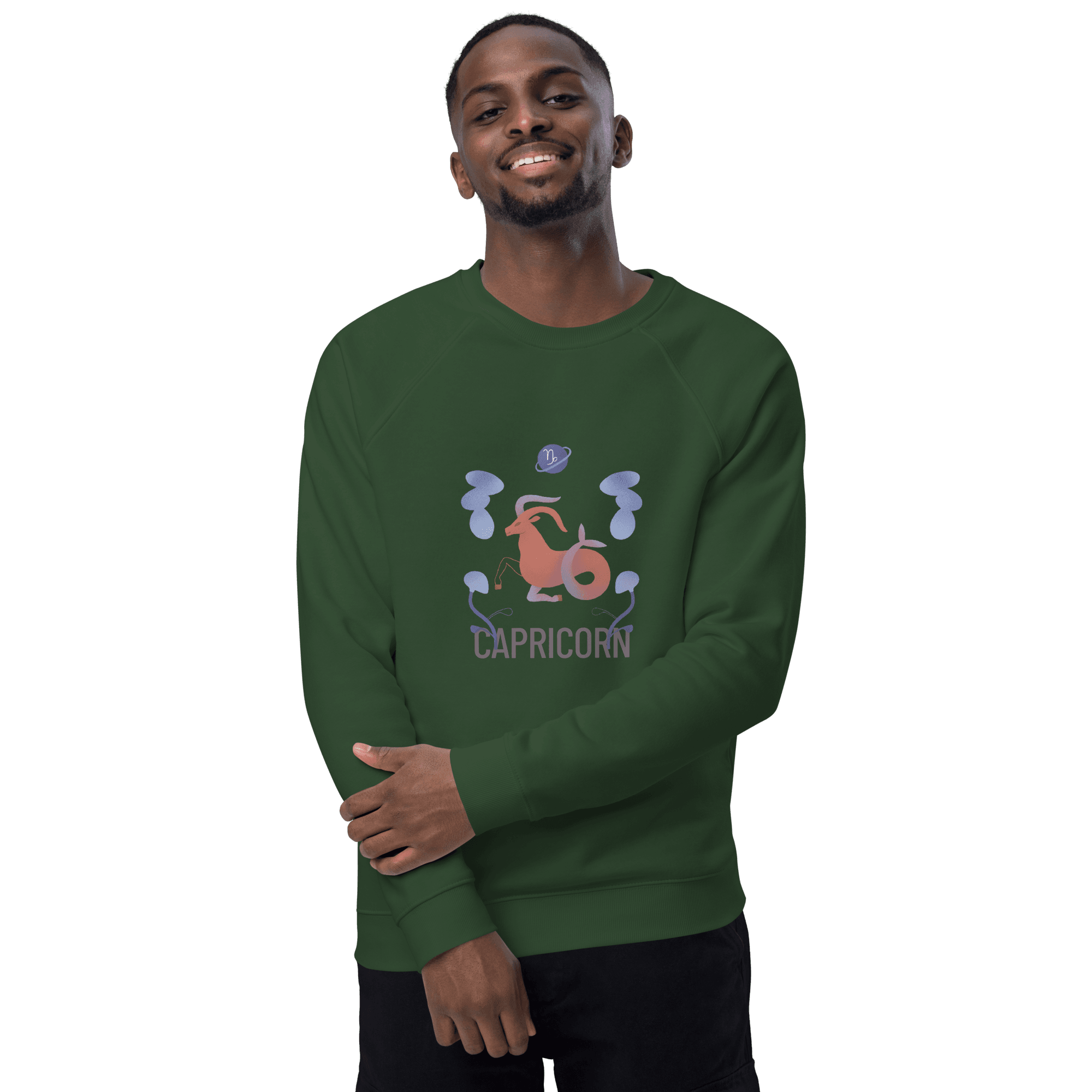 Capricorn Unisex Organic Raglan Sweatshirt - Raw Edition -