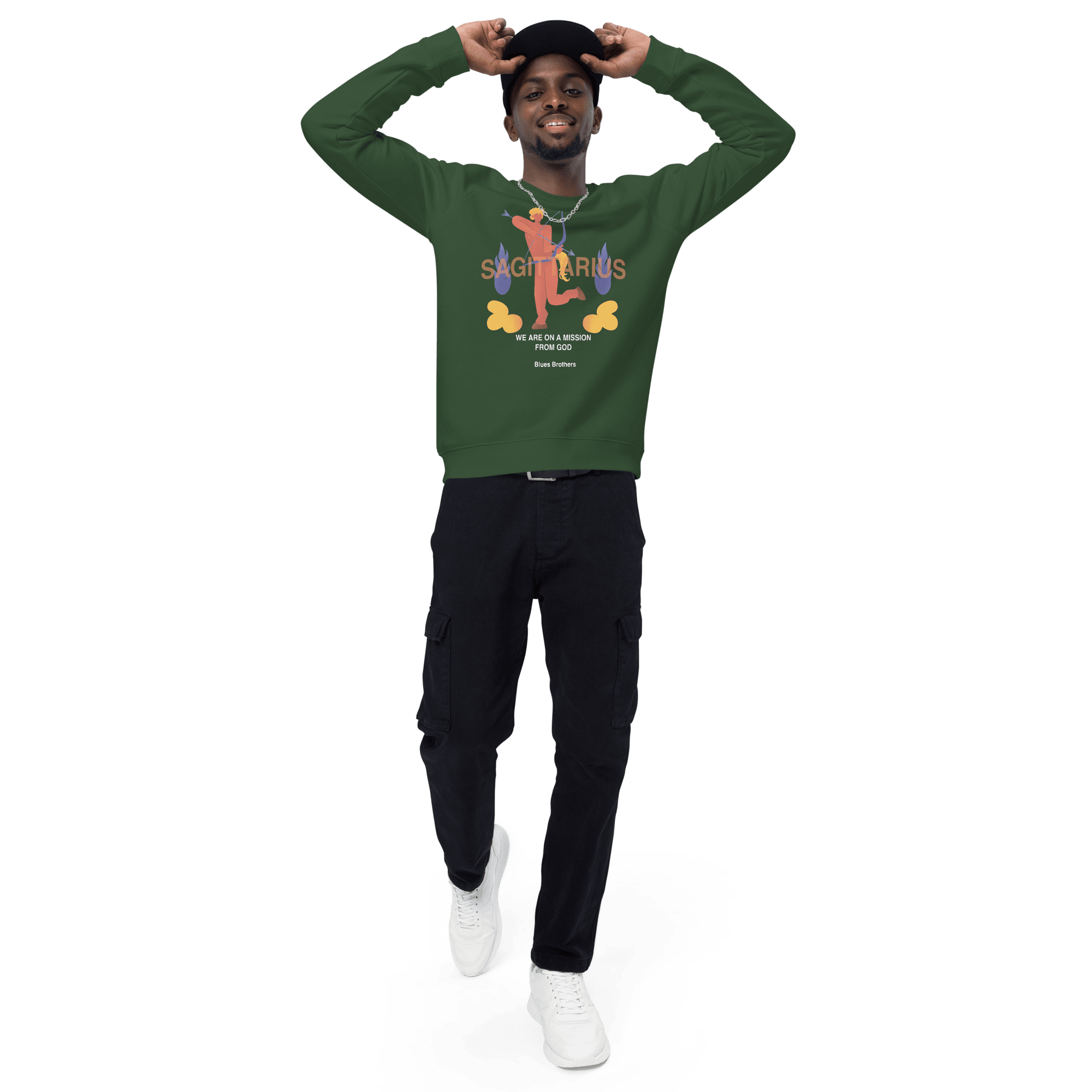 Sagittarius Unisex Organic Raglan Sweatshirt - The Blues Brothers Edition -