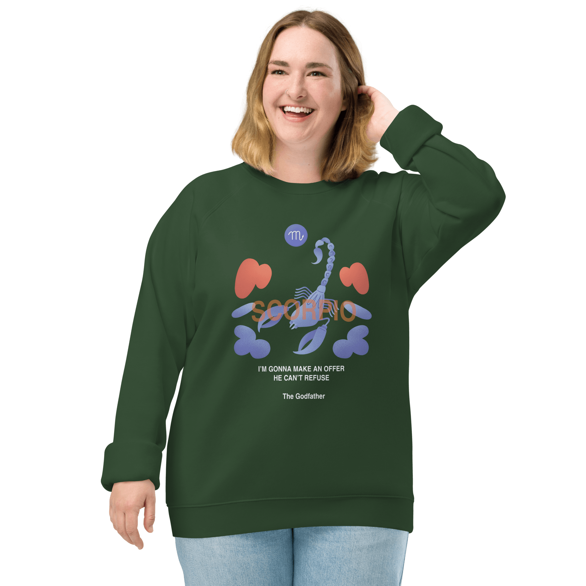 Scorpio Unisex Organic Raglan Sweatshirt - Godfather B Edition -
