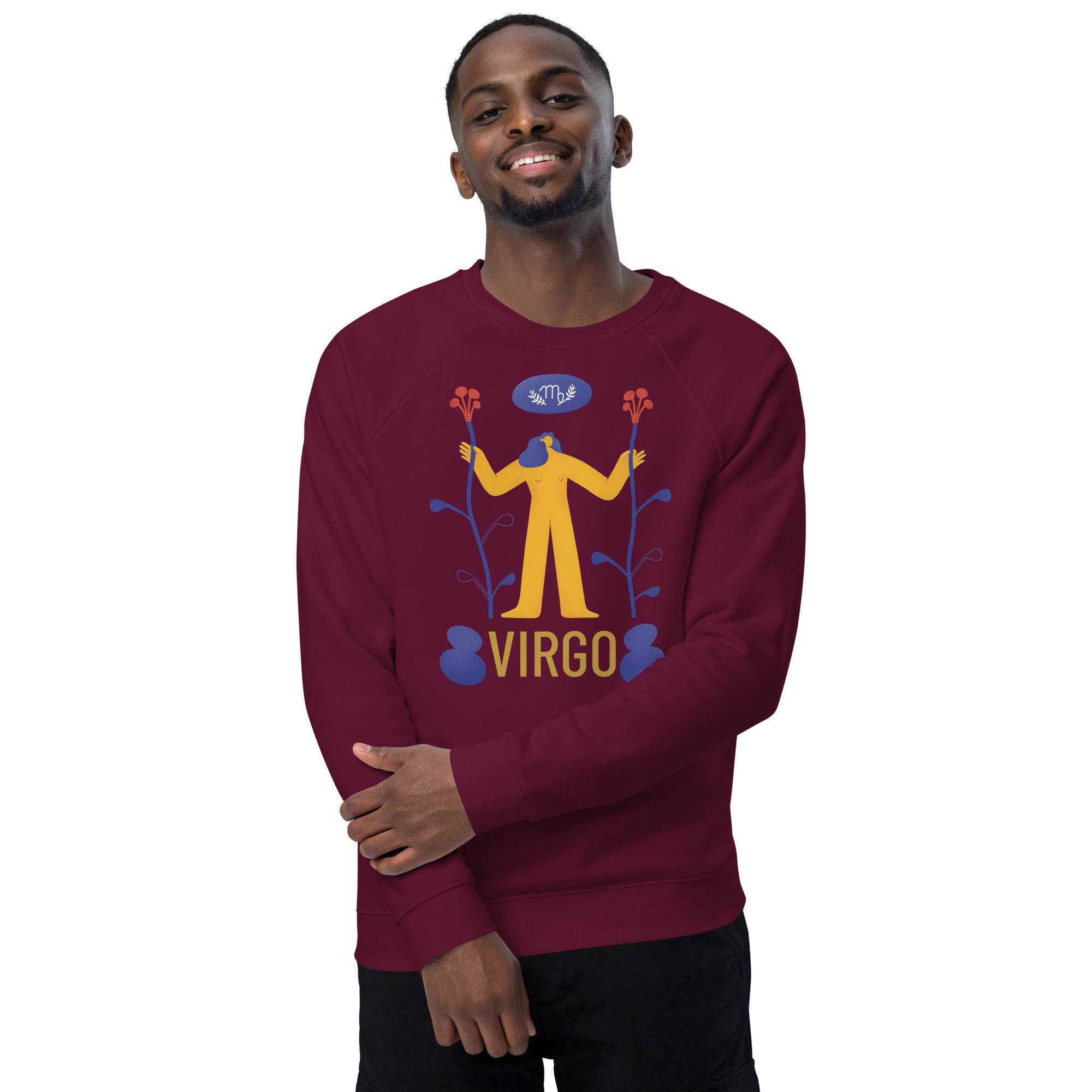 Virgo Unisex Organic Raglan Sweatshirt - Raw Edition -