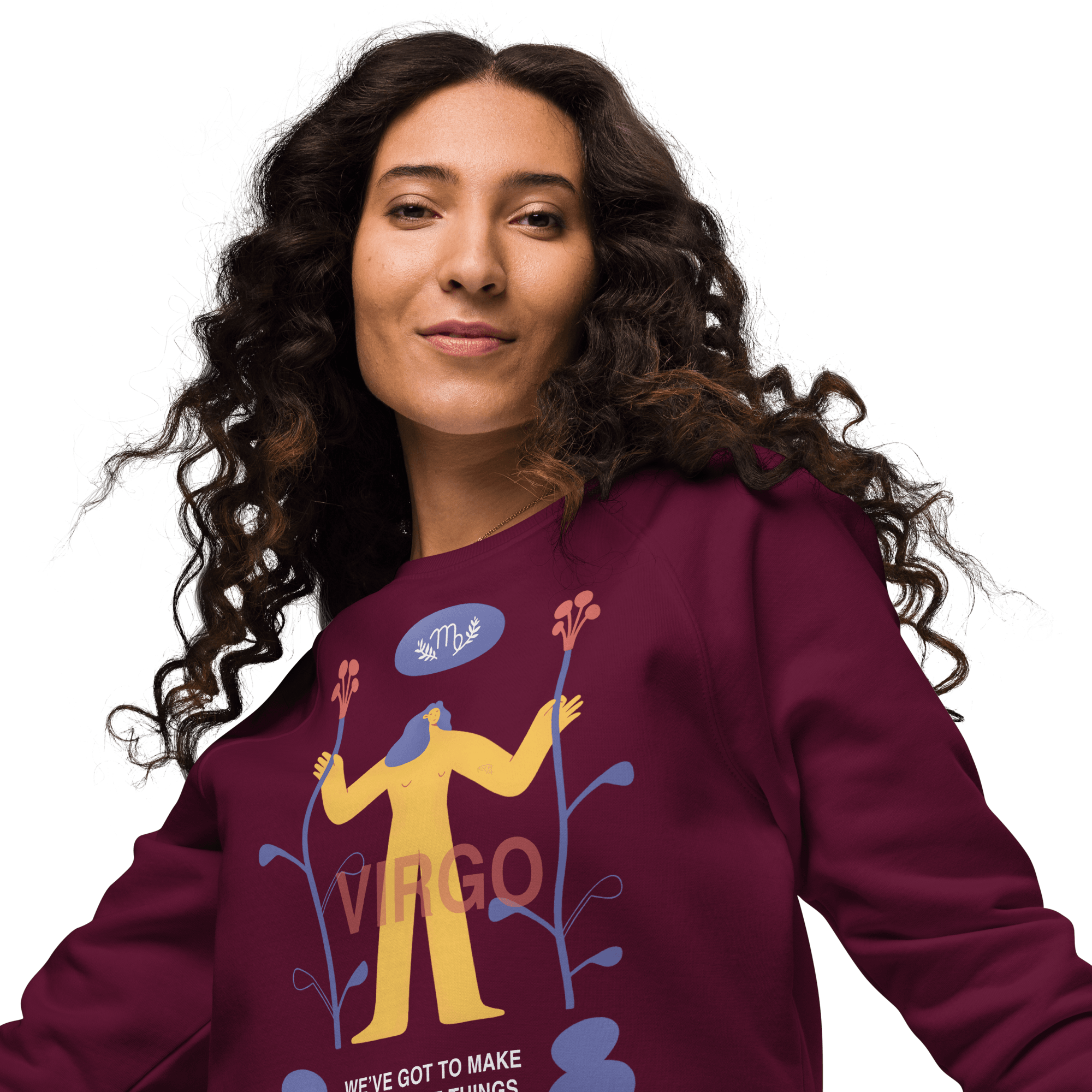 Virgo Unisex Organic Raglan Sweatshirt - Steve Jobs Edition -