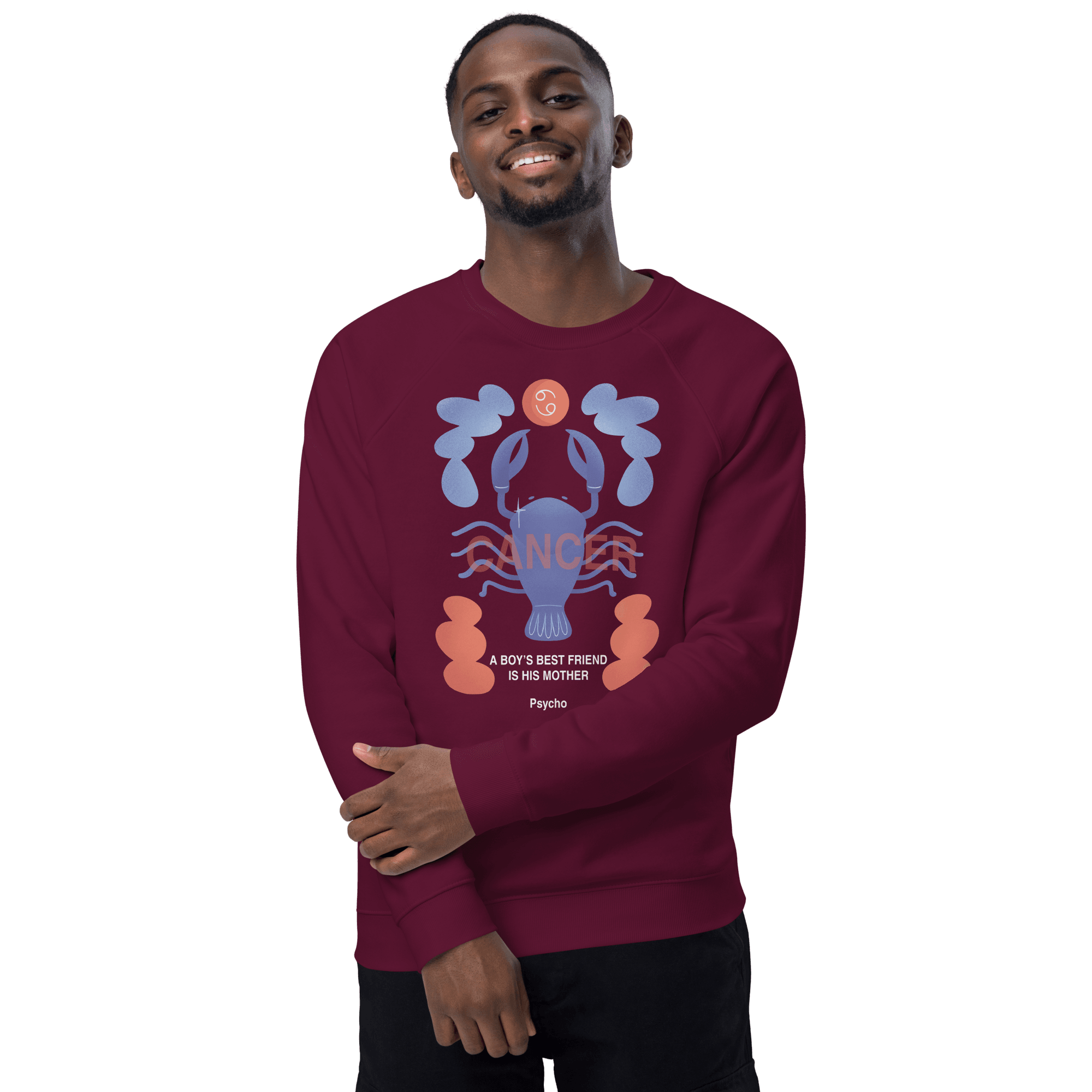 Cancer Unisex Organic Raglan Sweatshirt - Psycho Edition -