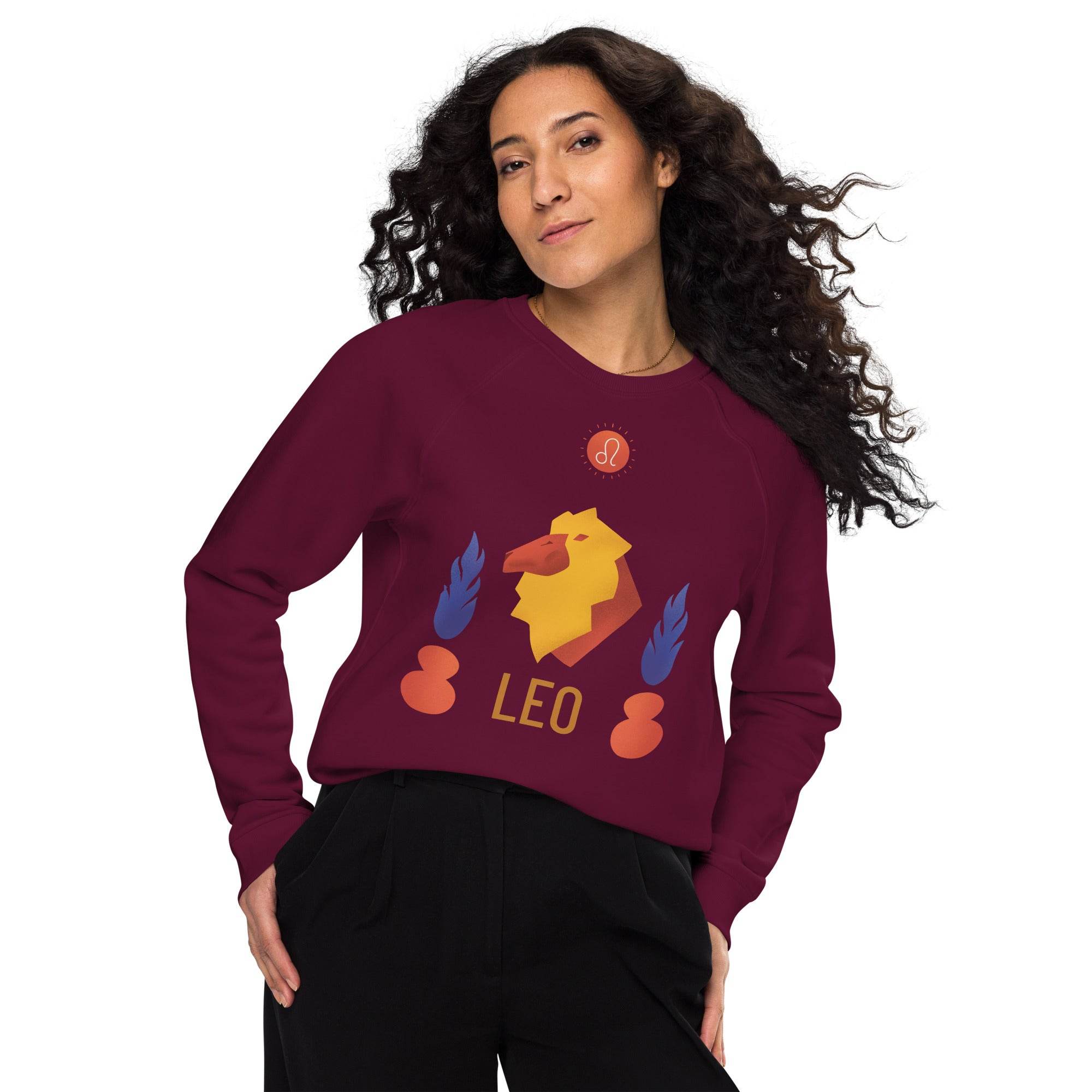 Leo Unisex Organic Raglan Sweatshirt - Raw Edition -