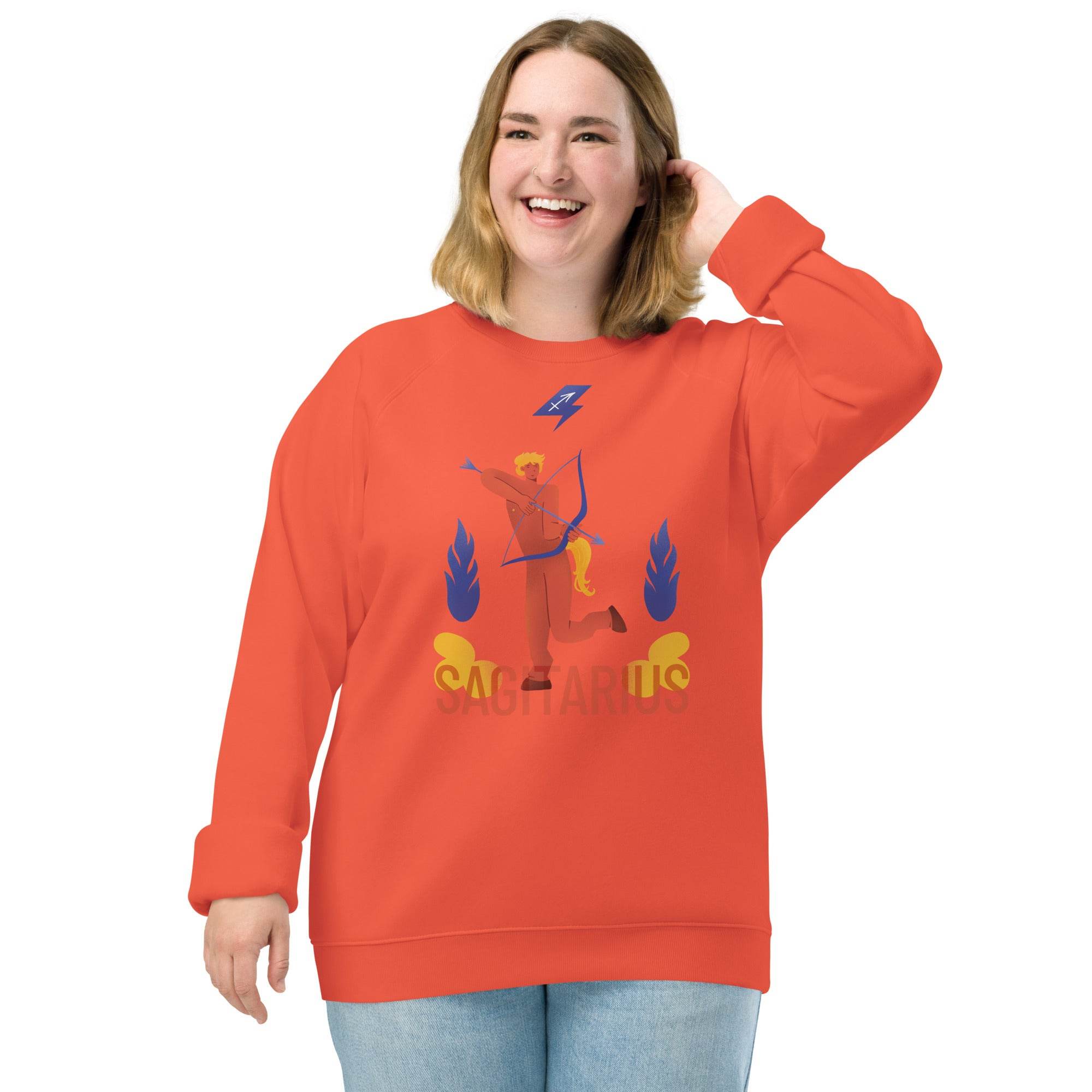Sagittarius Unisex Organic Raglan Sweatshirt - Raw Edition -