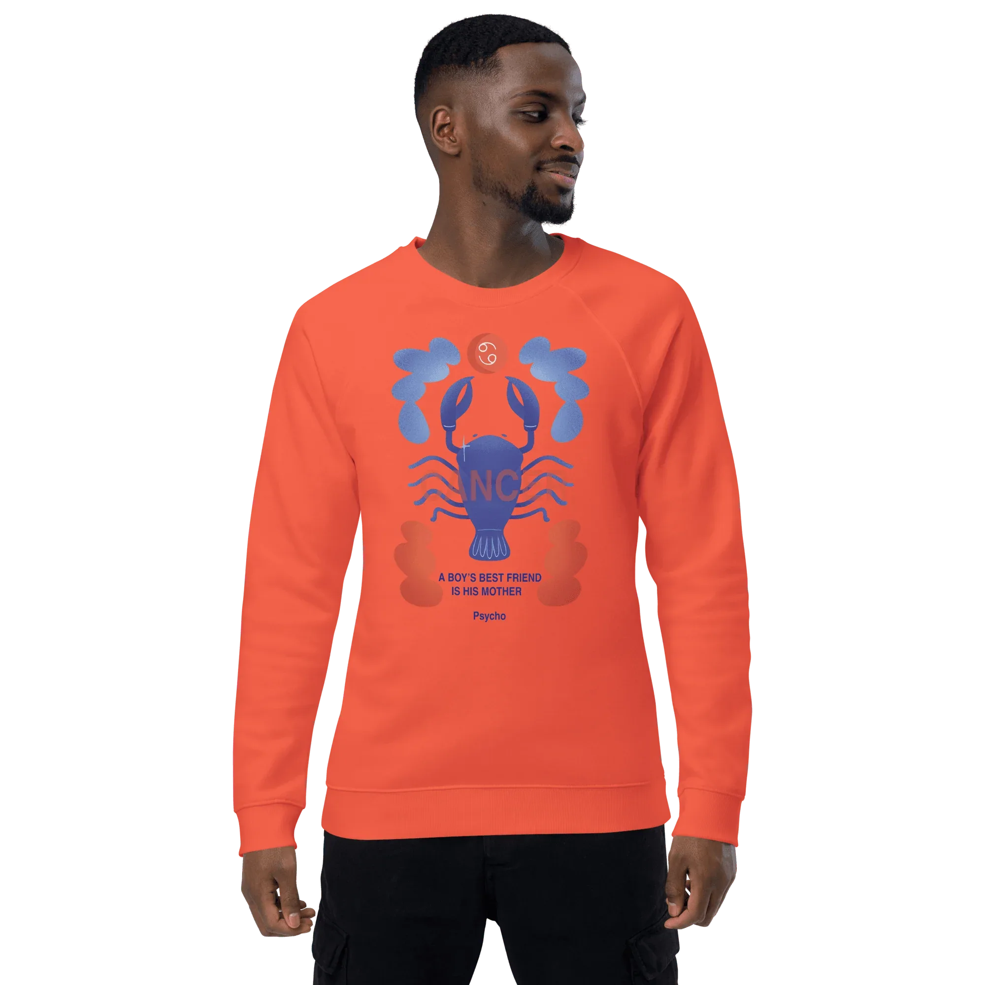 Cancer Unisex Organic Raglan Sweatshirt - Psycho Edition - KOOMQUAT