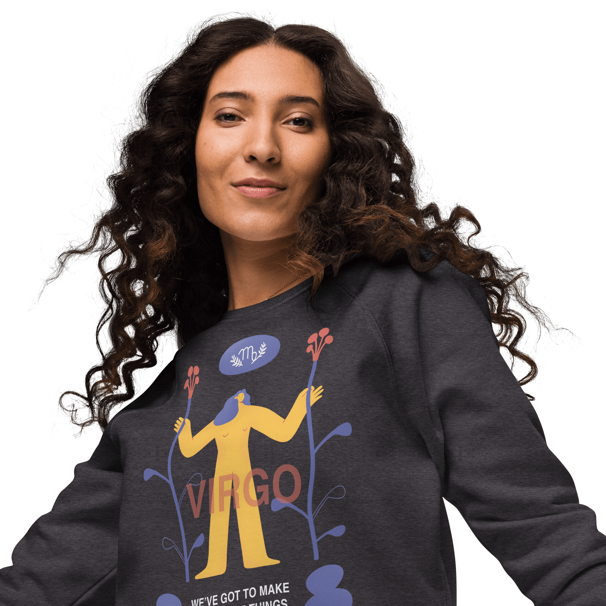 Virgo Unisex Organic Raglan Sweatshirt - Steve Jobs Edition -